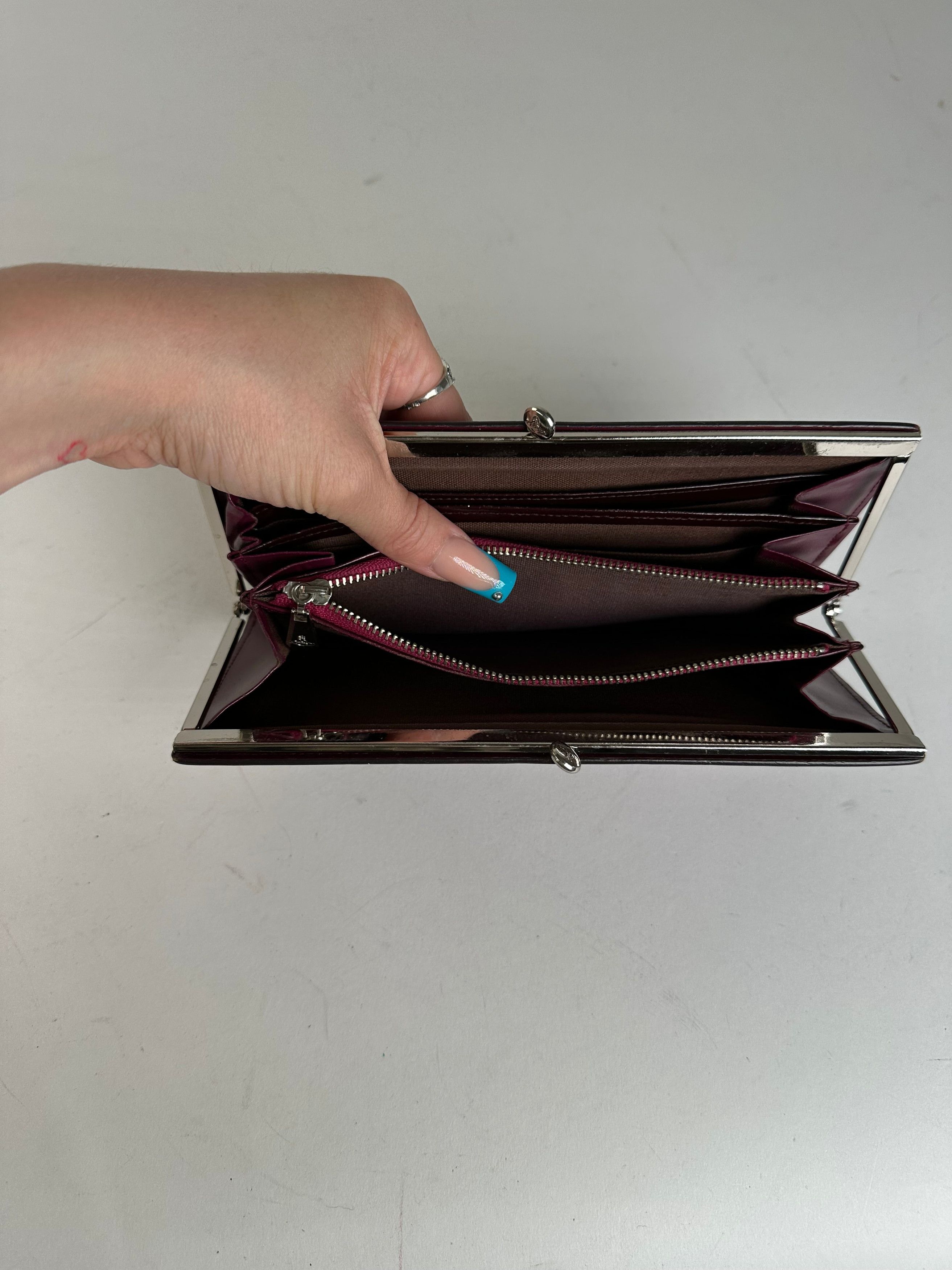 Vivienne Westwood Purple Leather Wallet with Silver-Tone Clasp Size ONE SIZE - 6 Thumbnail