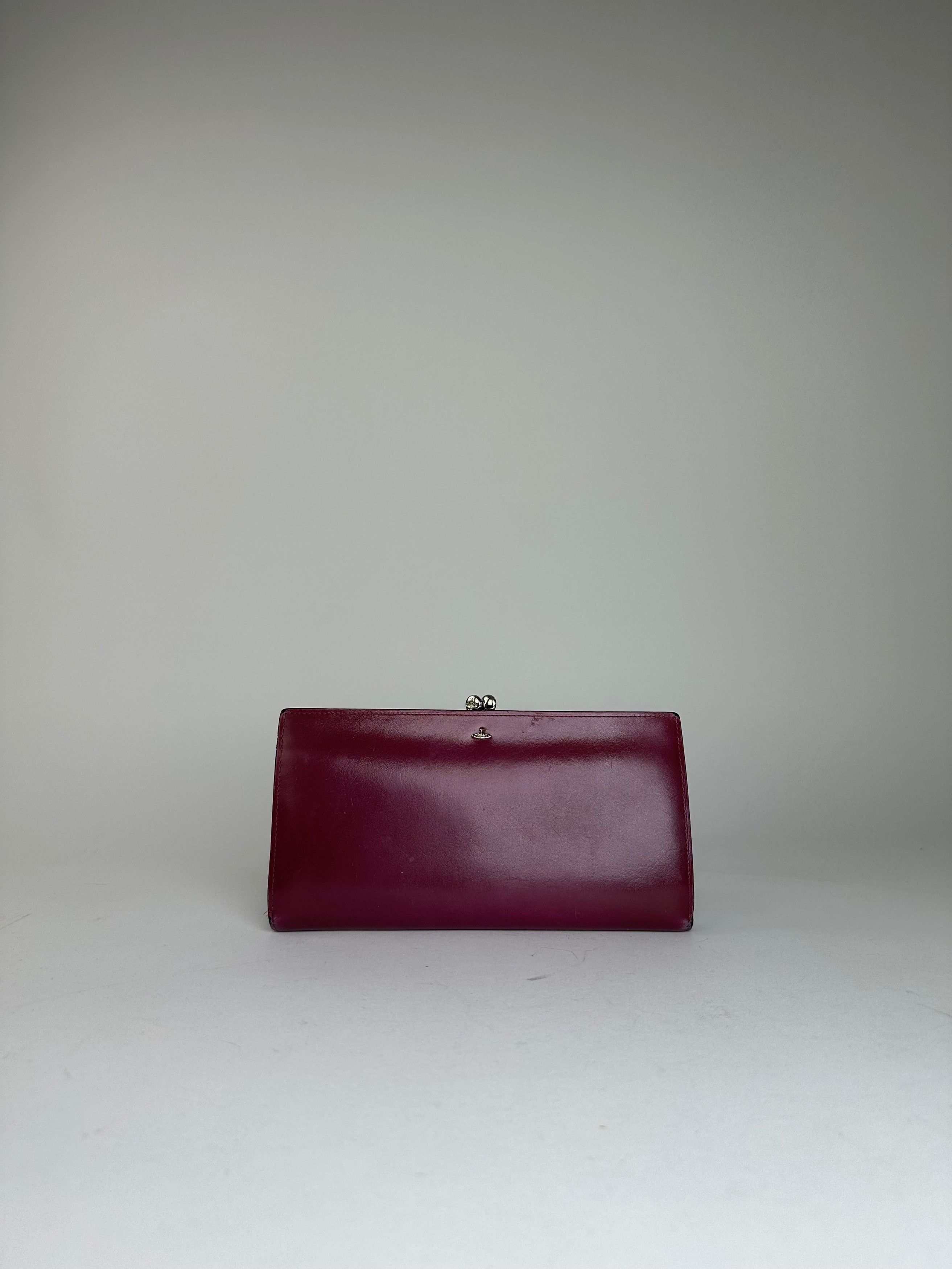 Vivienne Westwood Purple Leather Wallet with Silver-Tone Clasp Size ONE SIZE - 9 Thumbnail