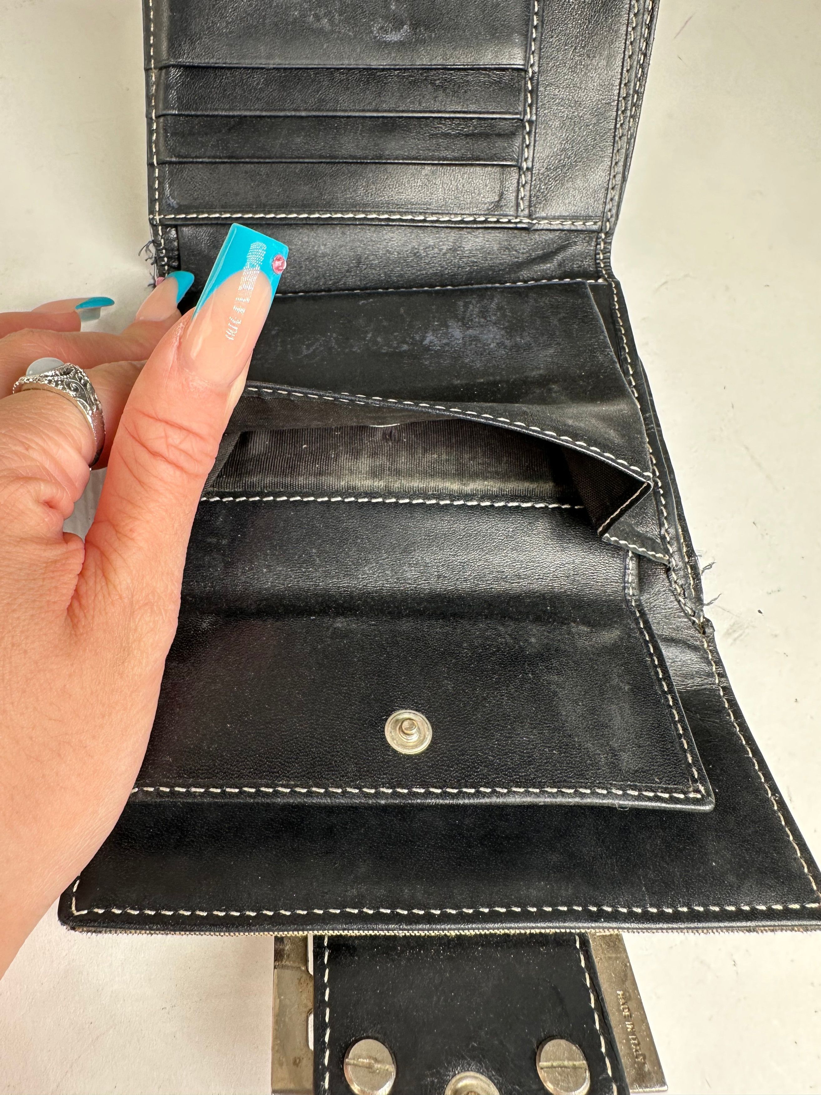 Fendi Vintage Fabric Wallet Brown Size ONE SIZE - 6 Thumbnail