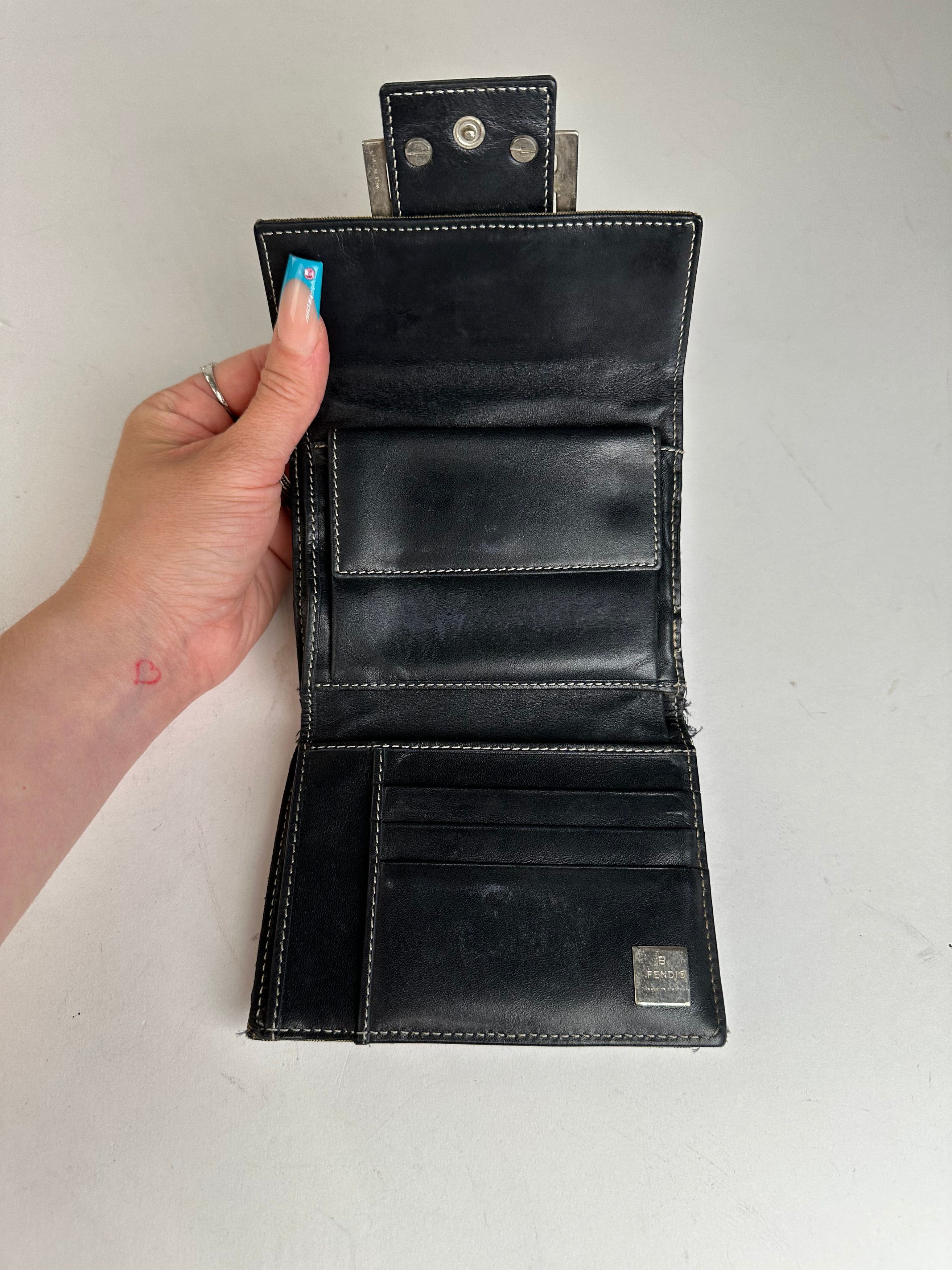 Fendi Vintage Fabric Wallet Brown Size ONE SIZE - 3 Thumbnail