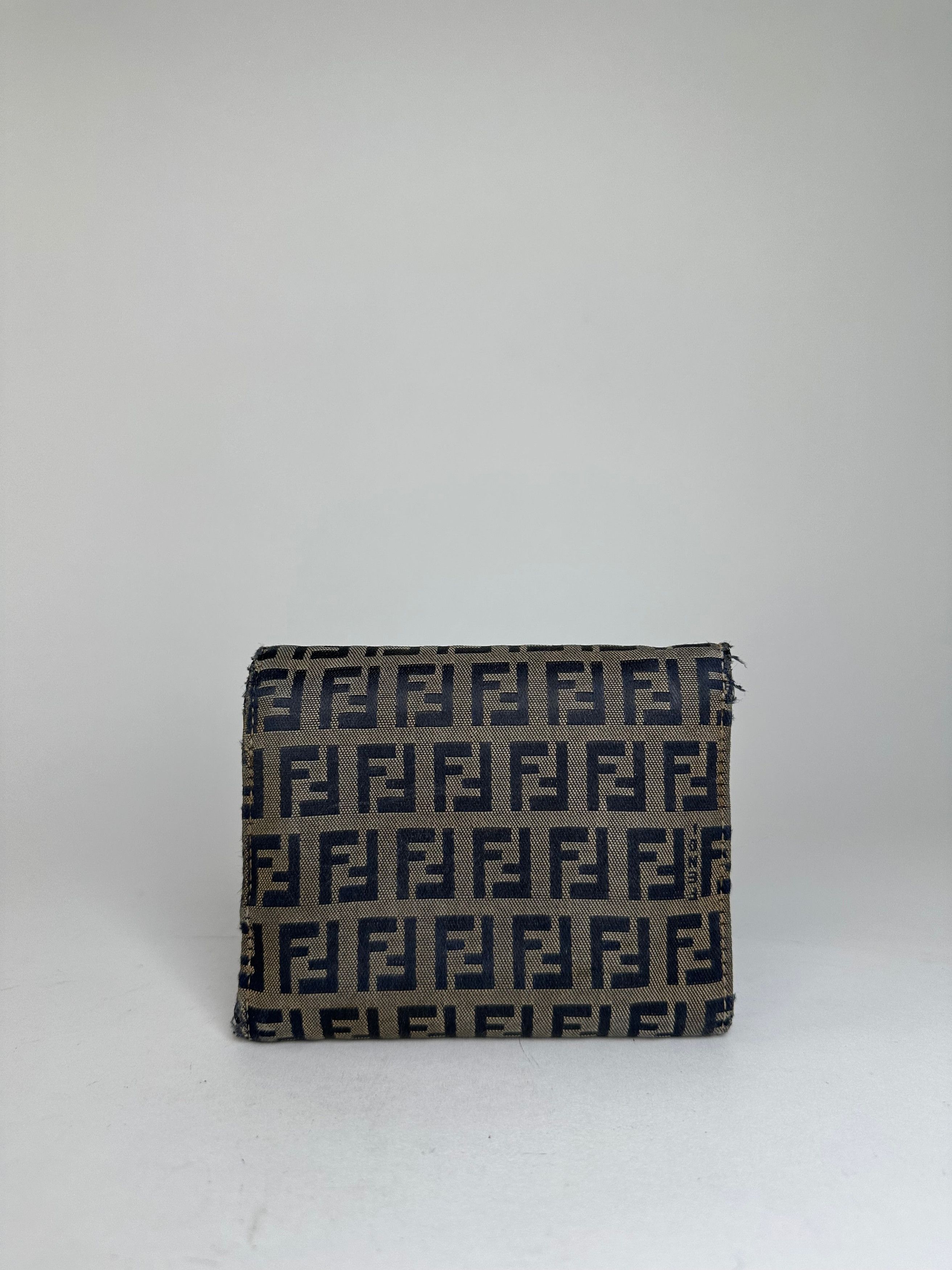 Fendi Vintage Fabric Wallet Brown Size ONE SIZE - 2 Thumbnail