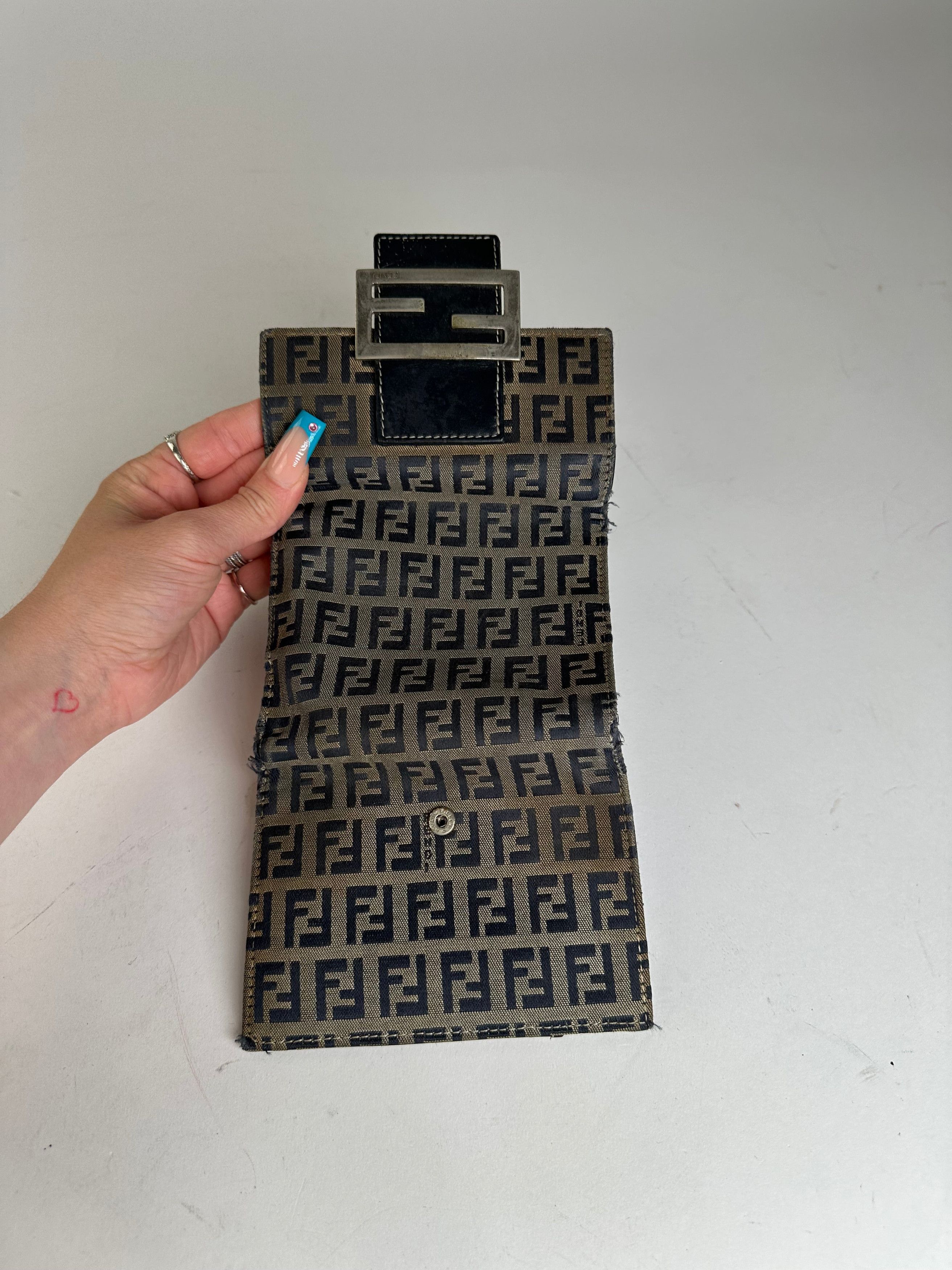 Fendi Vintage Fabric Wallet Brown Size ONE SIZE - 8 Thumbnail