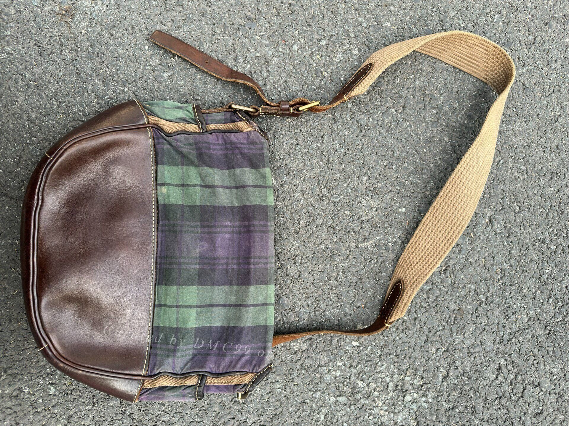Ralph Lauren Ralph Lauren Waxed Leather Canvas Crossbody Bag Size ONE SIZE - 5 Thumbnail
