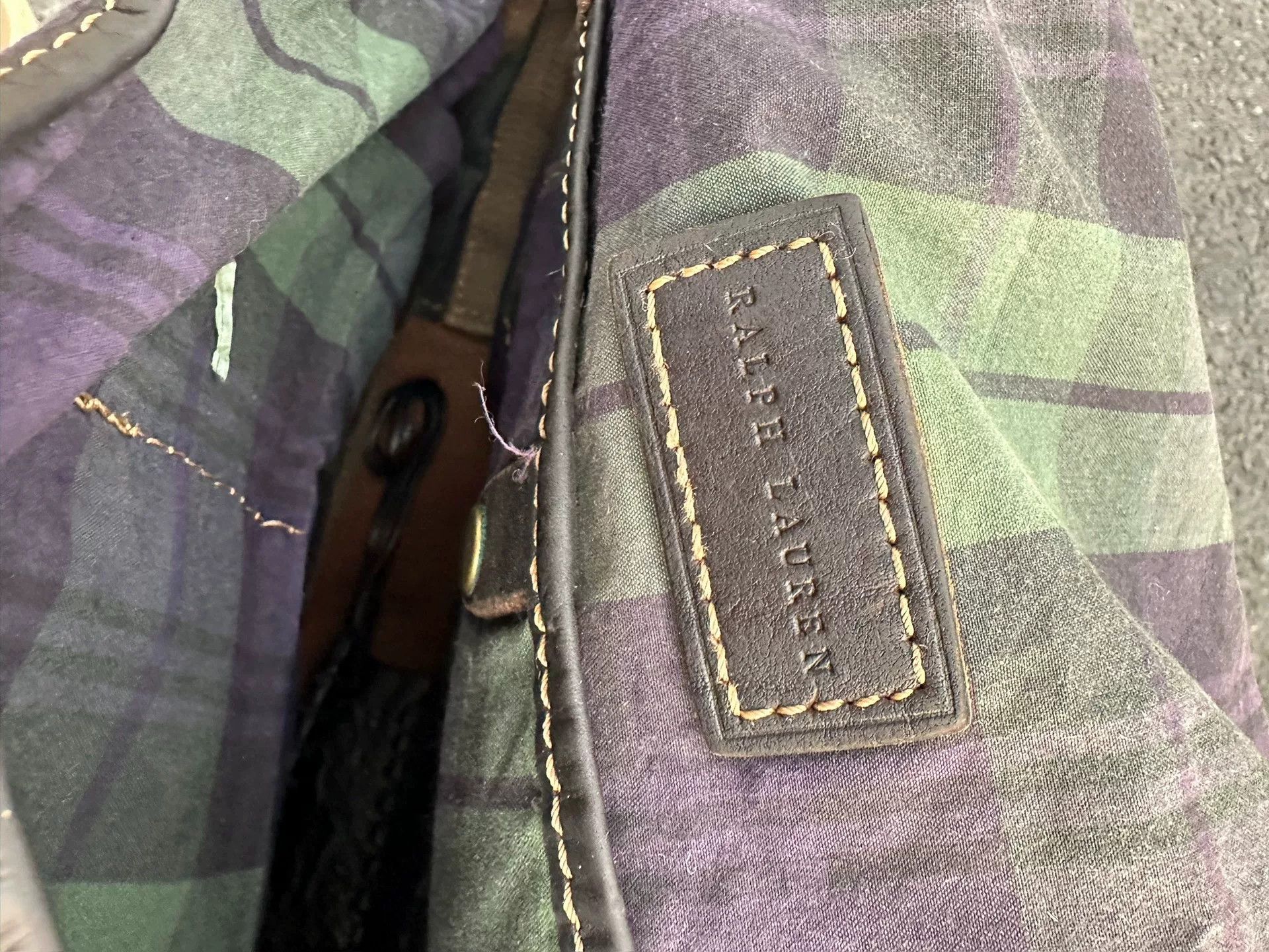 Ralph Lauren Ralph Lauren Waxed Leather Canvas Crossbody Bag Size ONE SIZE - 2 Thumbnail