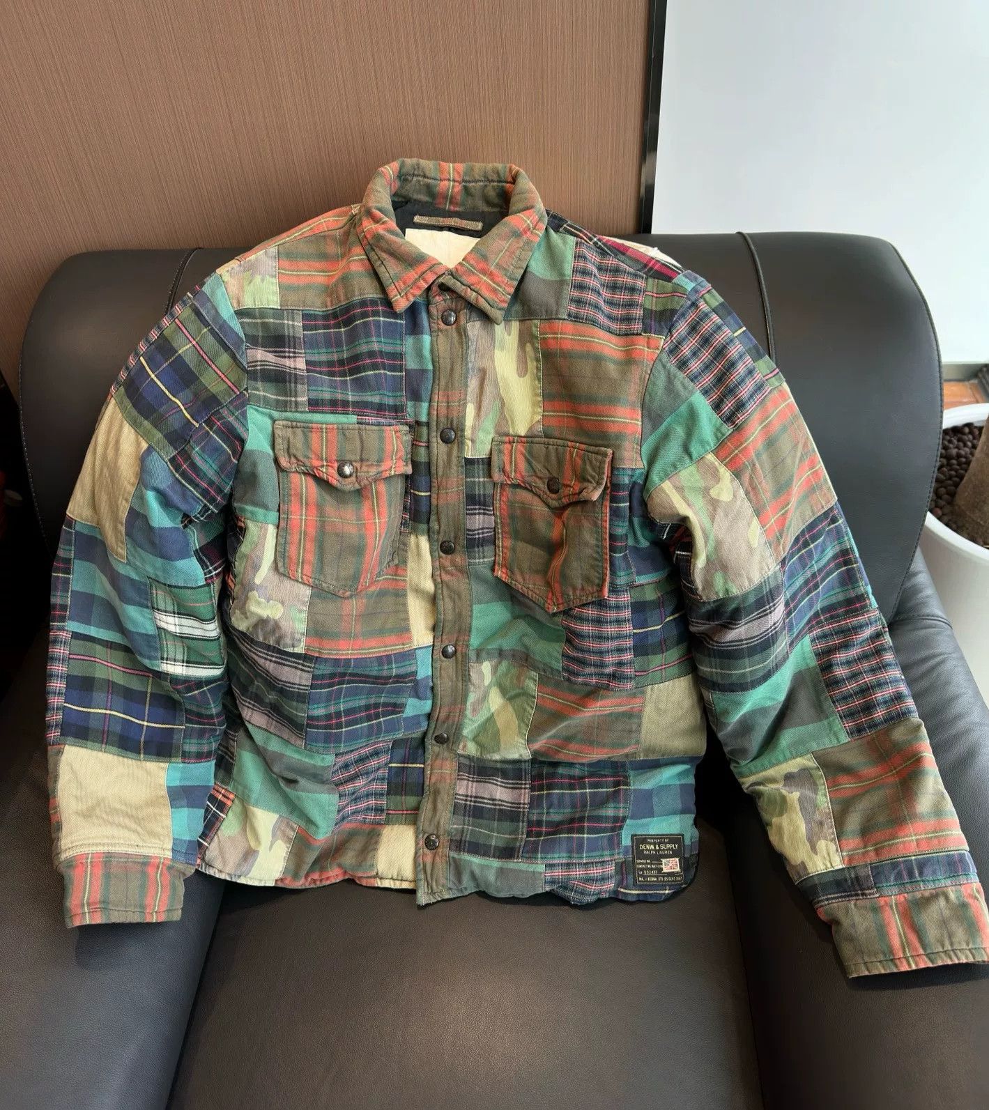 Ralph Lauren Ralph Lauren Patchwork Thick Shirt Jacket Size US M / EU 48-50 / 2 - 2 Thumbnail