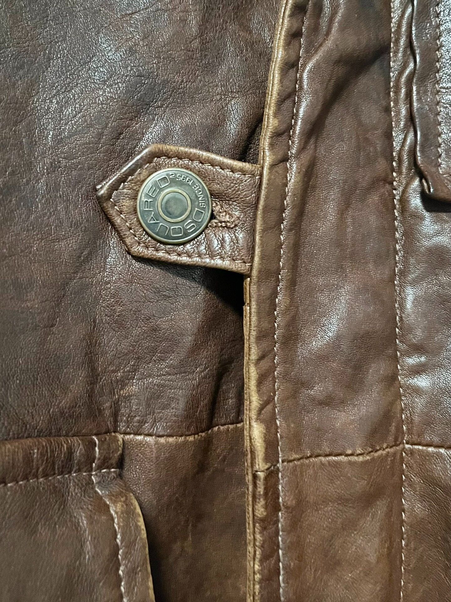 Dsquared2 Dsquared² Runway Brown Leather Jacket Size US L / EU 52-54 / 3 - 4 Thumbnail