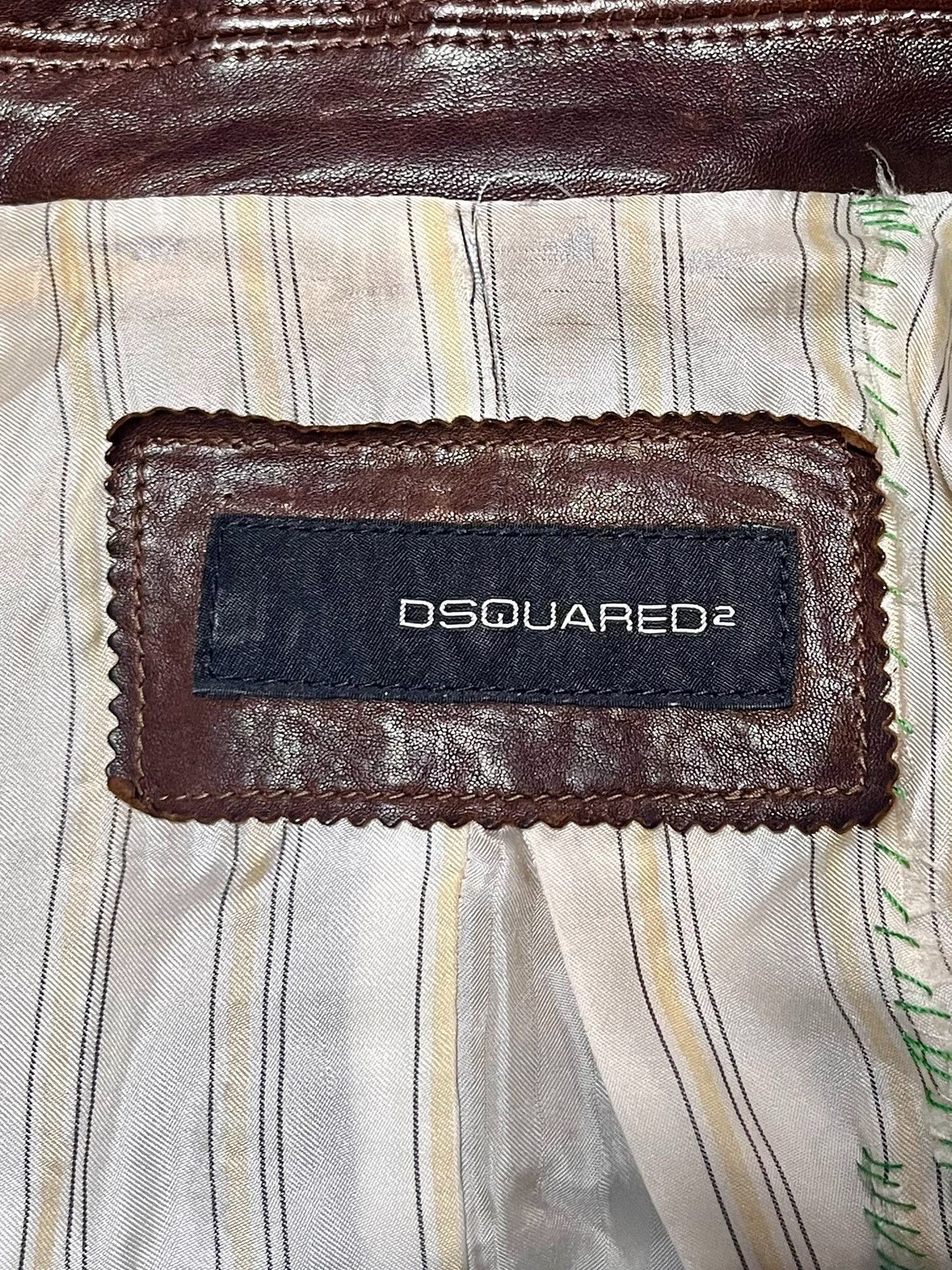 Dsquared2 Dsquared² Runway Brown Leather Jacket Size US L / EU 52-54 / 3 - 2 Thumbnail