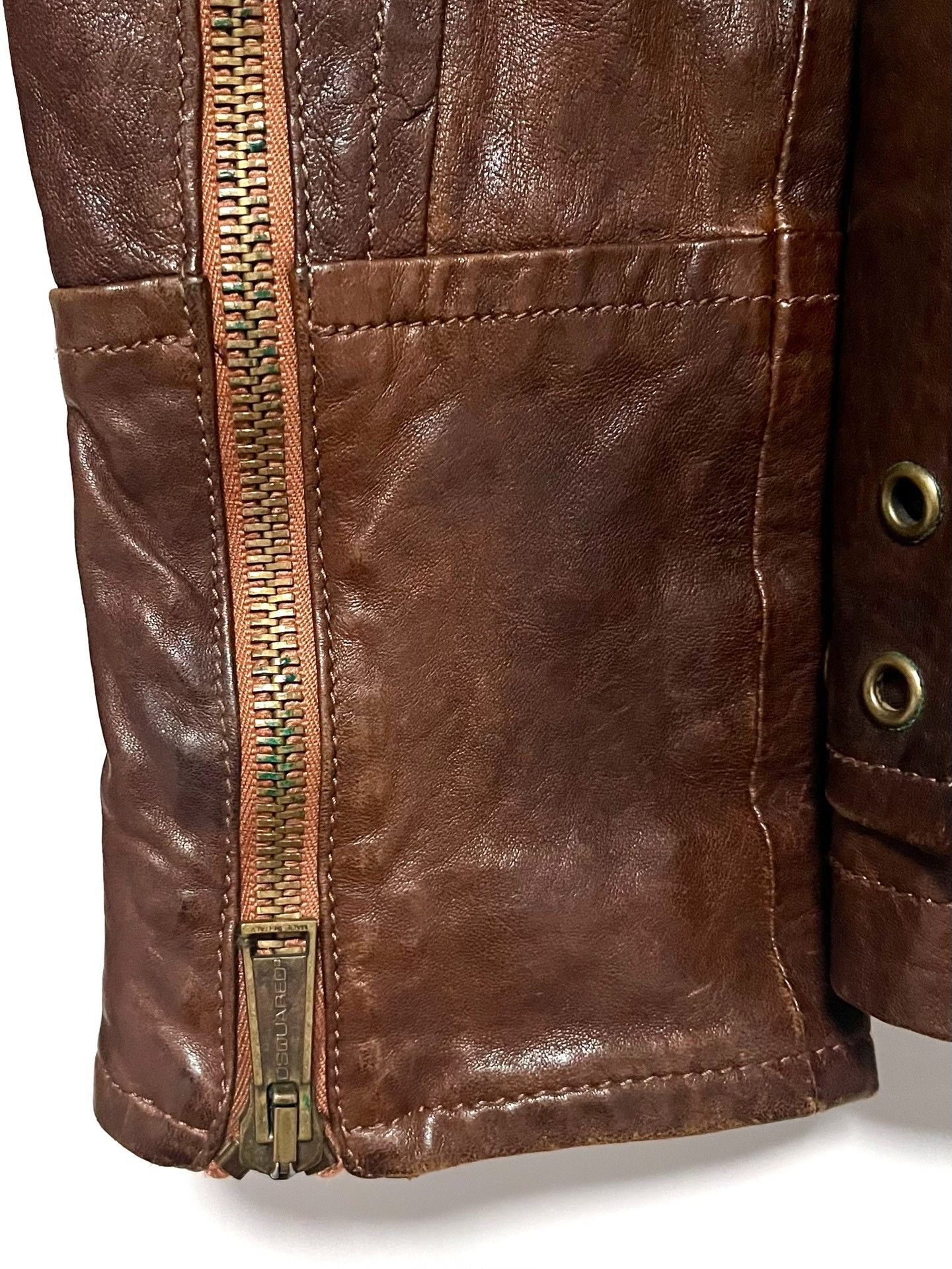 Dsquared2 Dsquared² Runway Brown Leather Jacket Size US L / EU 52-54 / 3 - 8 Thumbnail