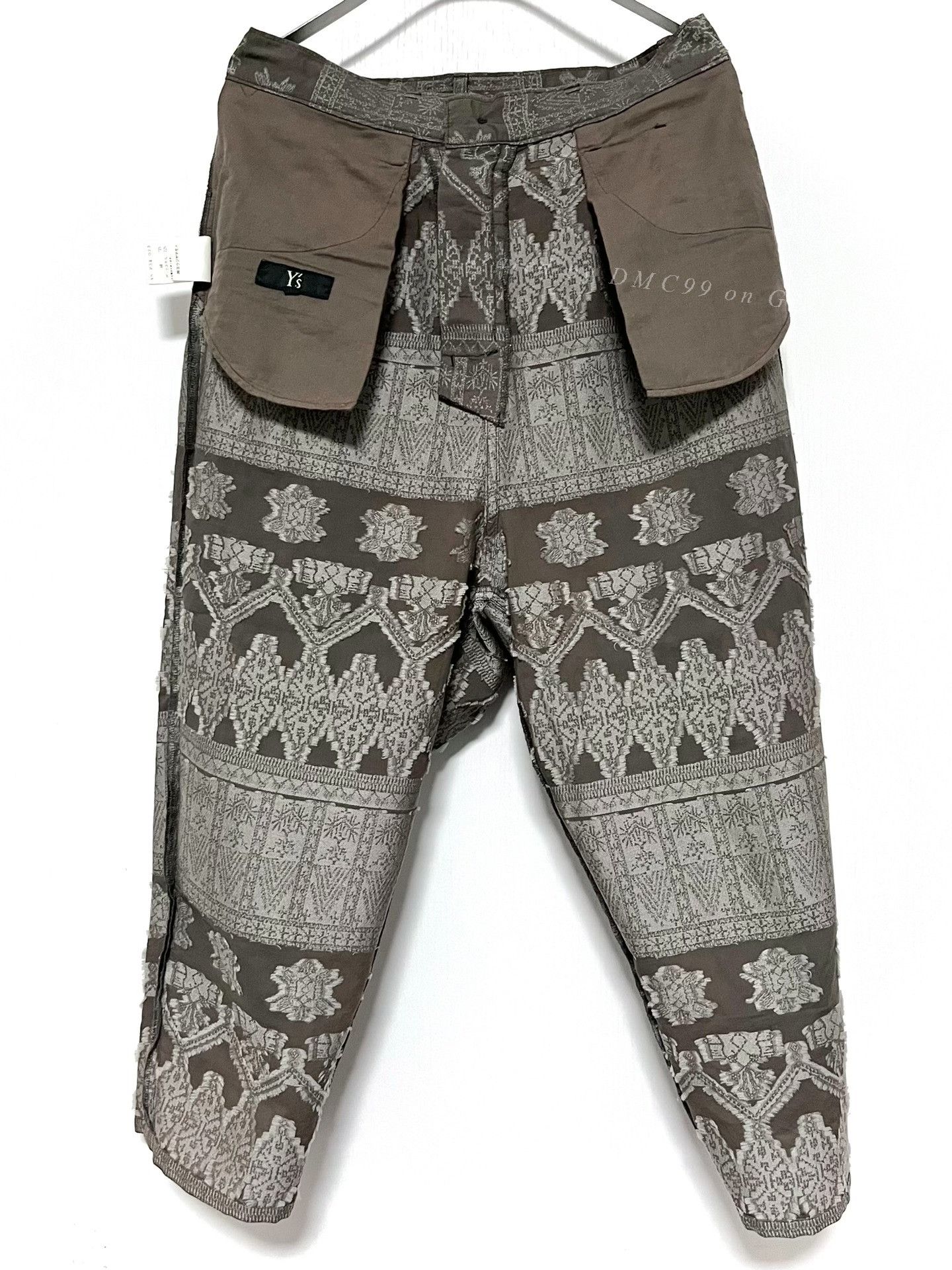 Yohji Yamamoto Yohji Yamamoto Y's Jacquard Cropped Pants Size 22" - 5 Thumbnail
