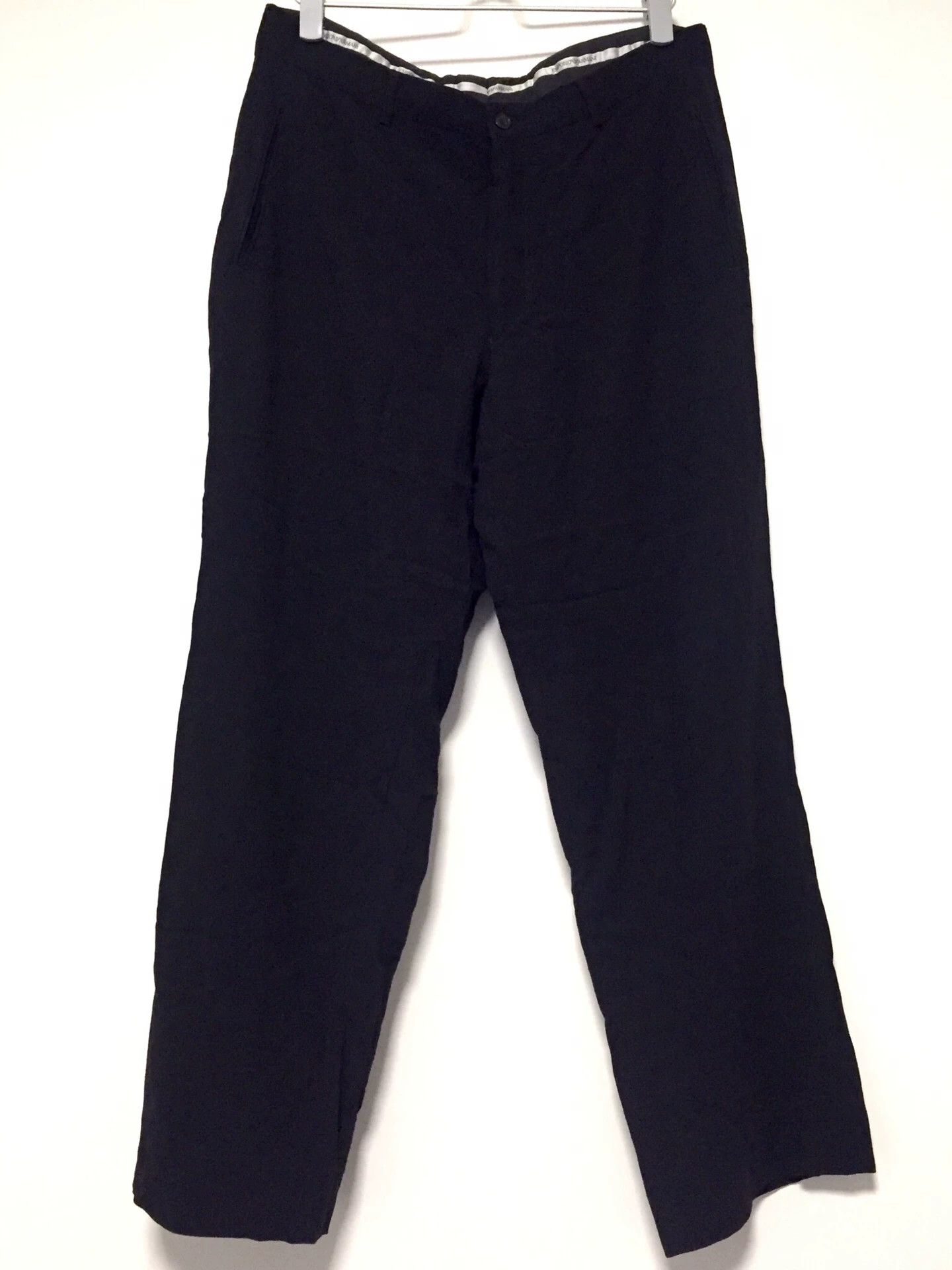 Armani Armani Black Wool Trousers Size US 36 / EU 52 - 2 Thumbnail
