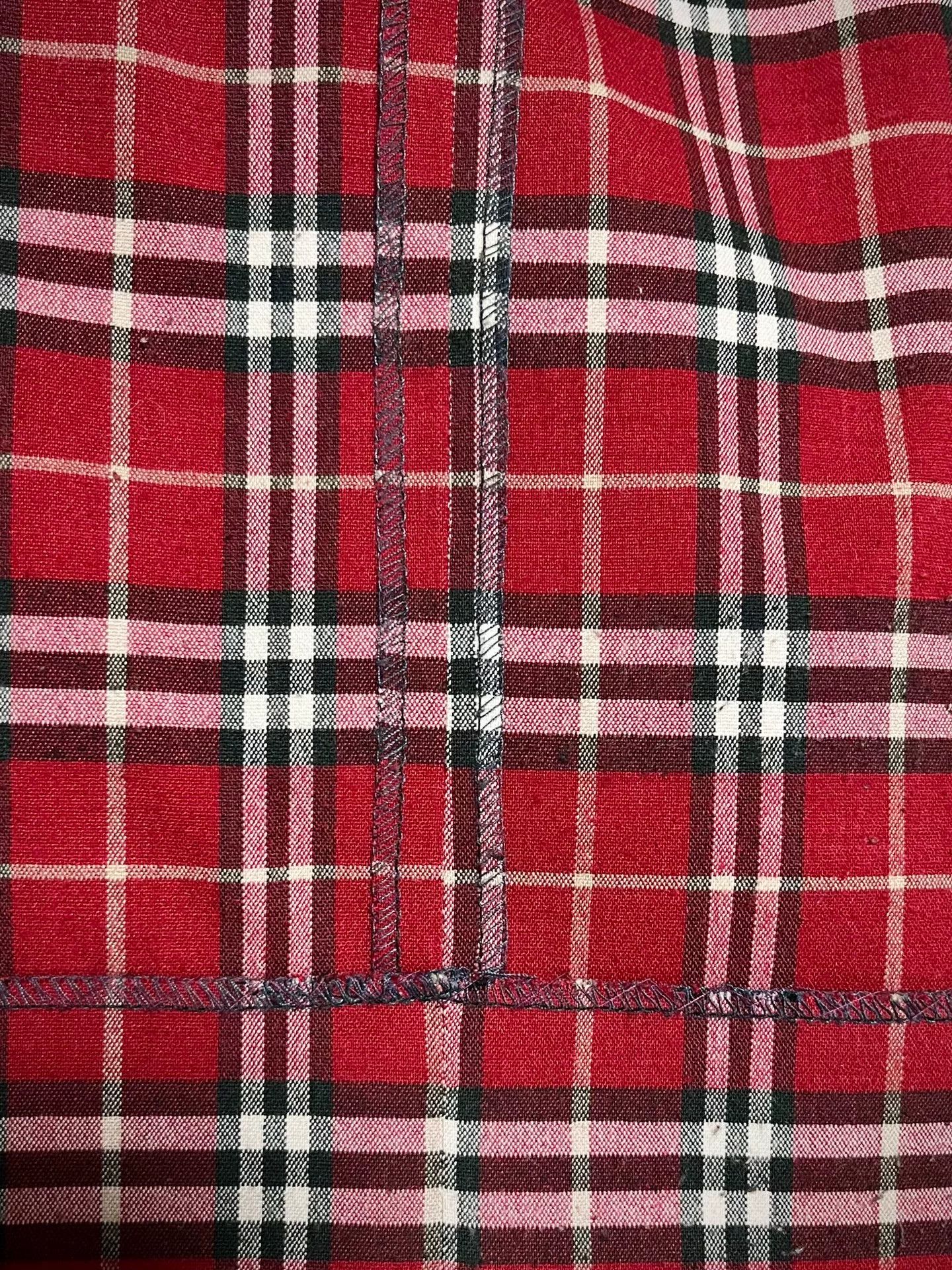 Burberry Burberry Vintage Red Tartan Straight-Leg Trousers Size 37" - 9 Thumbnail
