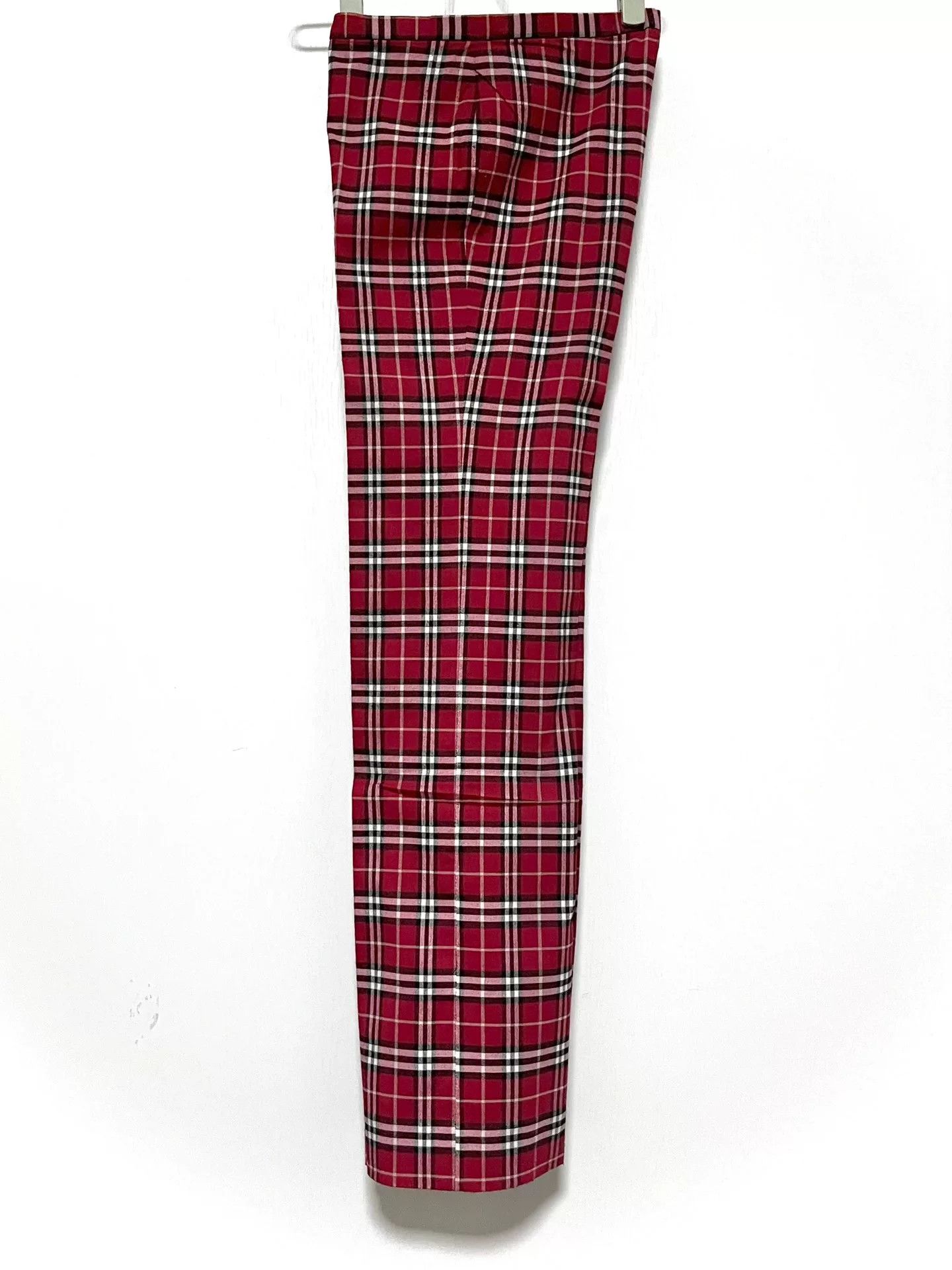Burberry Burberry Vintage Red Tartan Straight-Leg Trousers Size 37" - 4 Thumbnail