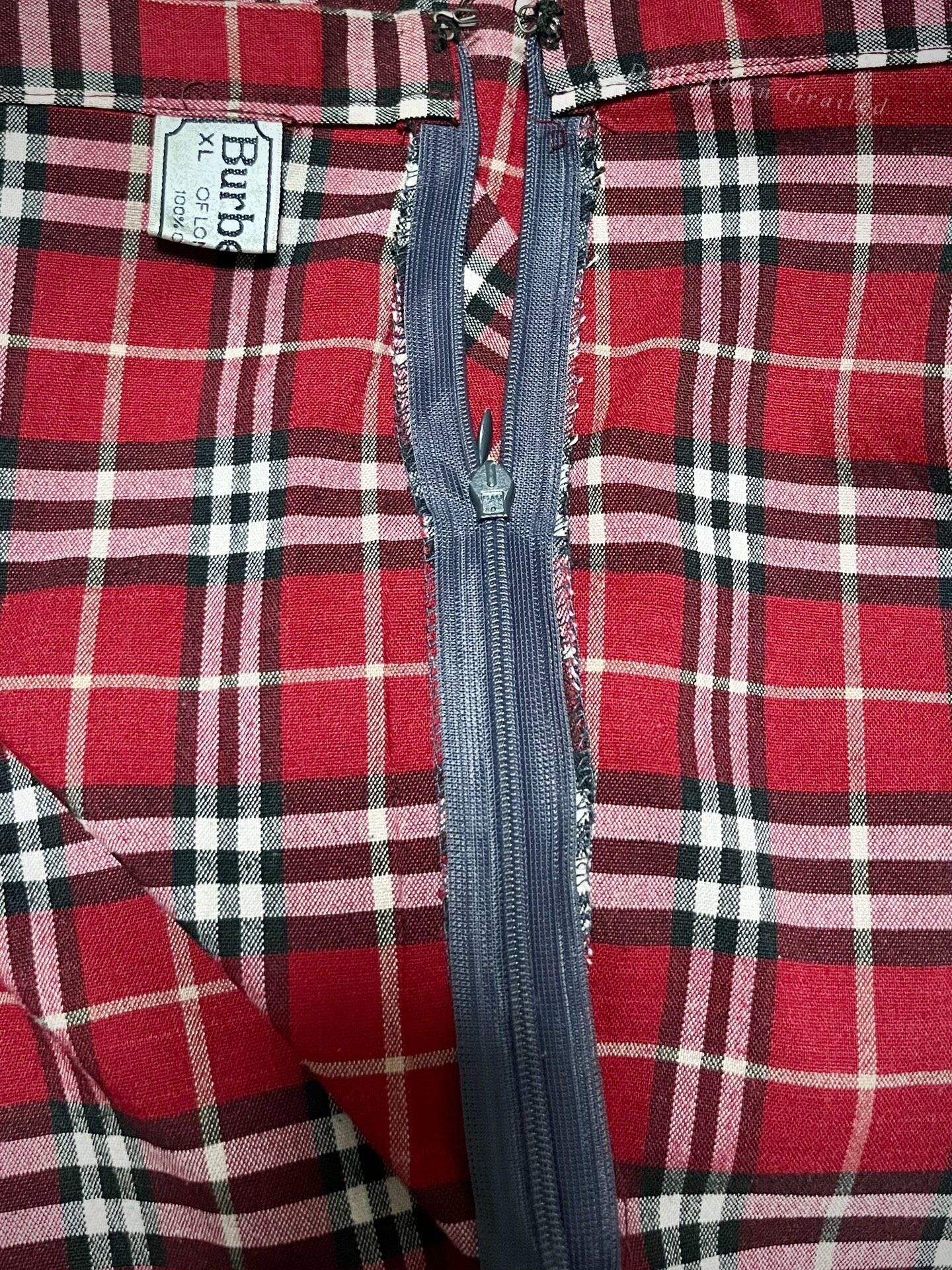Burberry Burberry Vintage Red Tartan Straight-Leg Trousers Size 37" - 8 Thumbnail
