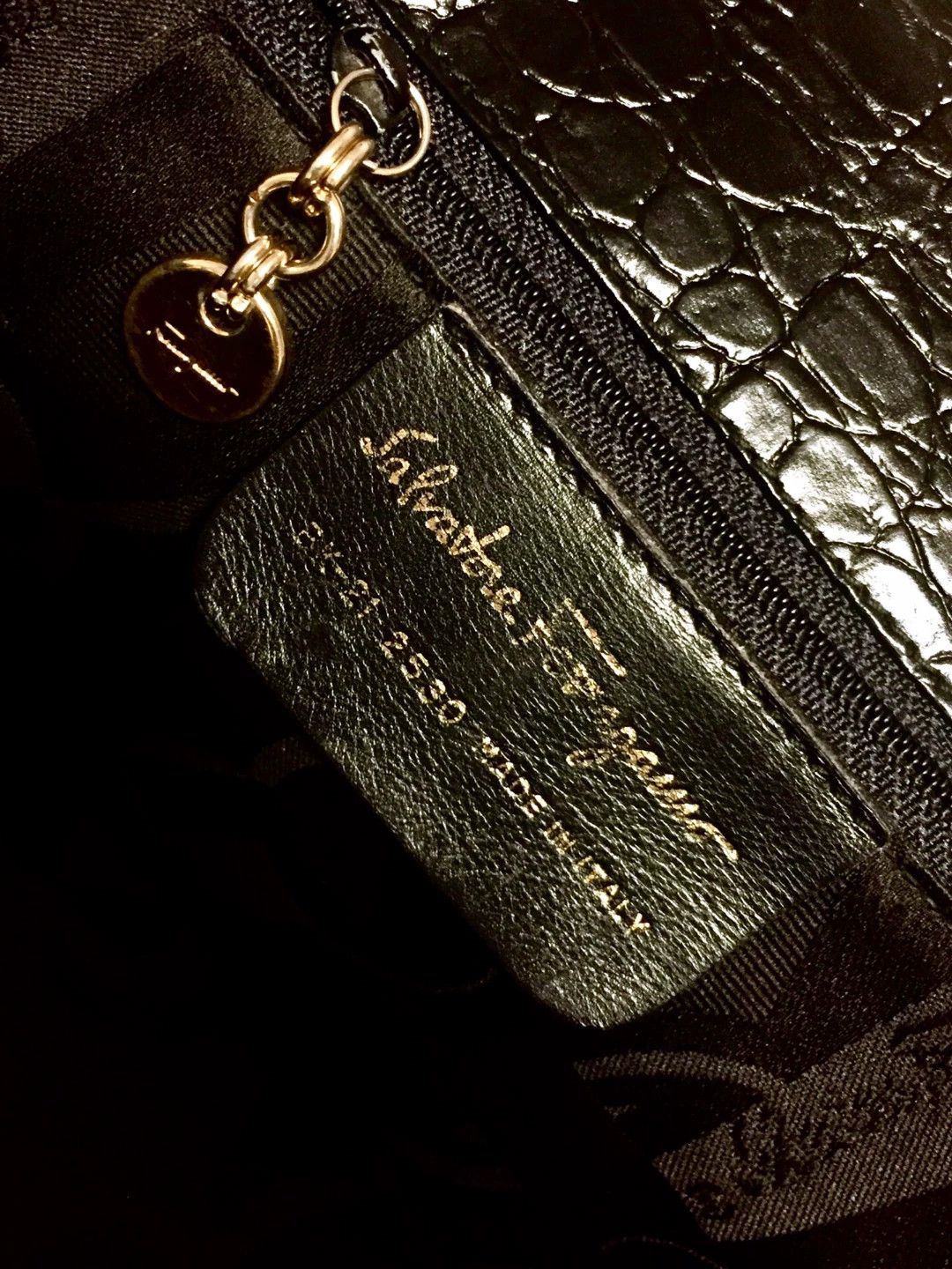 Salvatore Ferragamo Salvatore Feragamo Limited Crocodile Black Bag Size ONE SIZE - 3 Thumbnail