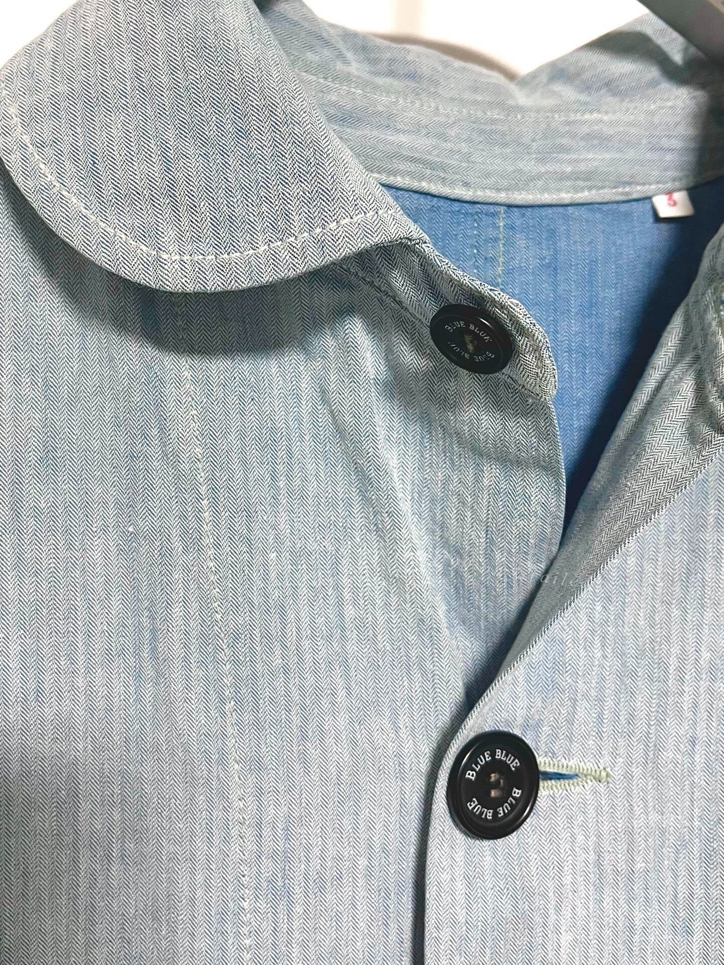 Blue Blue Japan Herringbone Indigo Denim Long Workwear Size US L / EU 52-54 / 3 - 6 Thumbnail