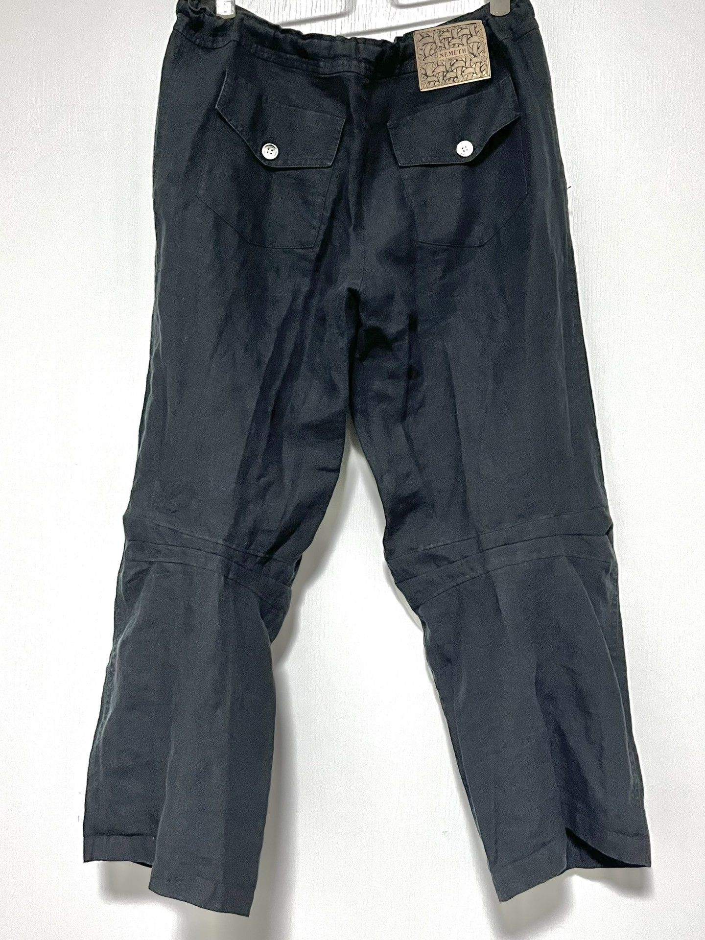 Christopher Nemeth NEMETH Tailored Black Linen Pants Size US 32 / EU 48 - 2 Thumbnail