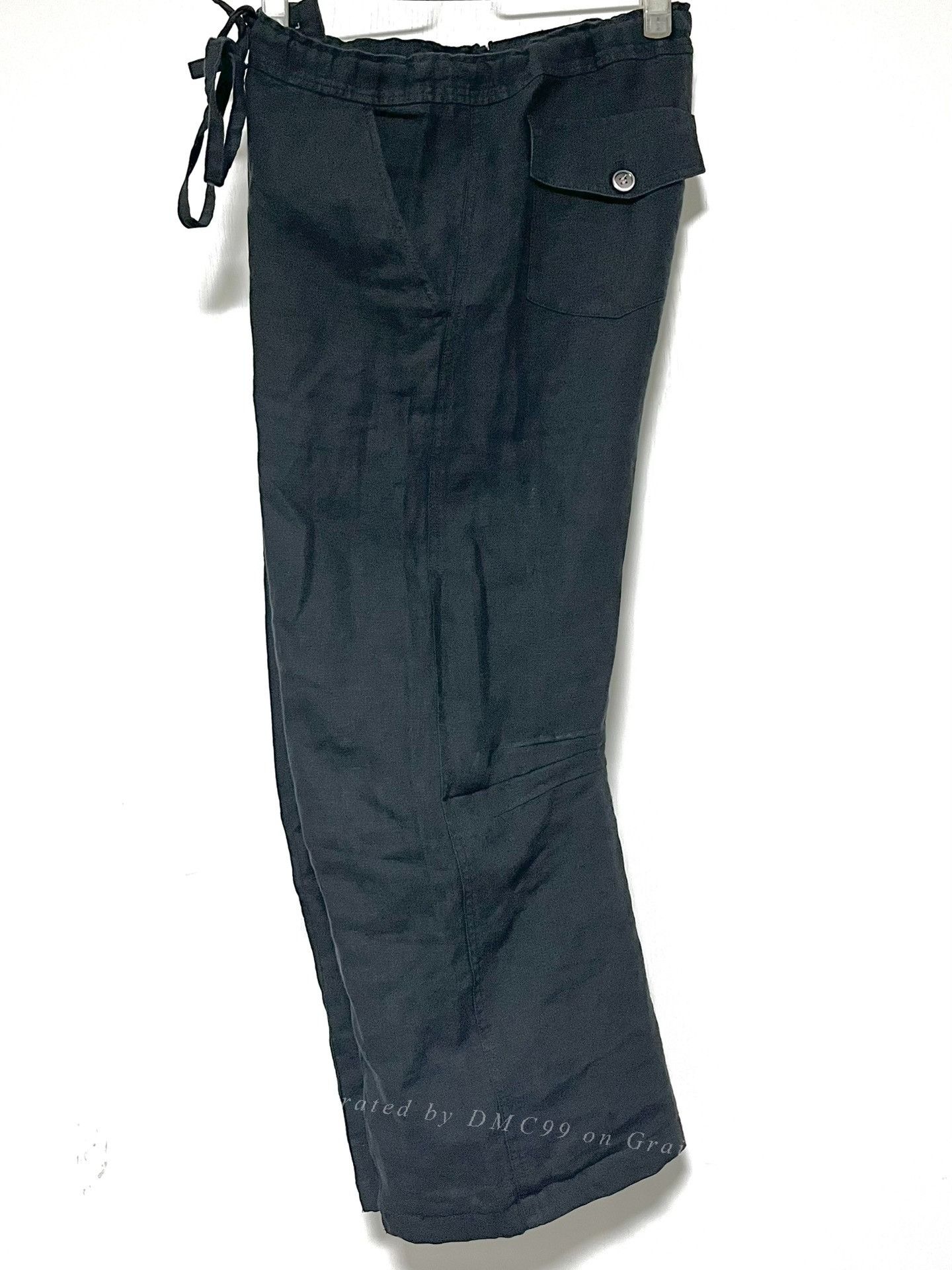 Christopher Nemeth NEMETH Tailored Black Linen Pants Size US 32 / EU 48 - 4 Thumbnail