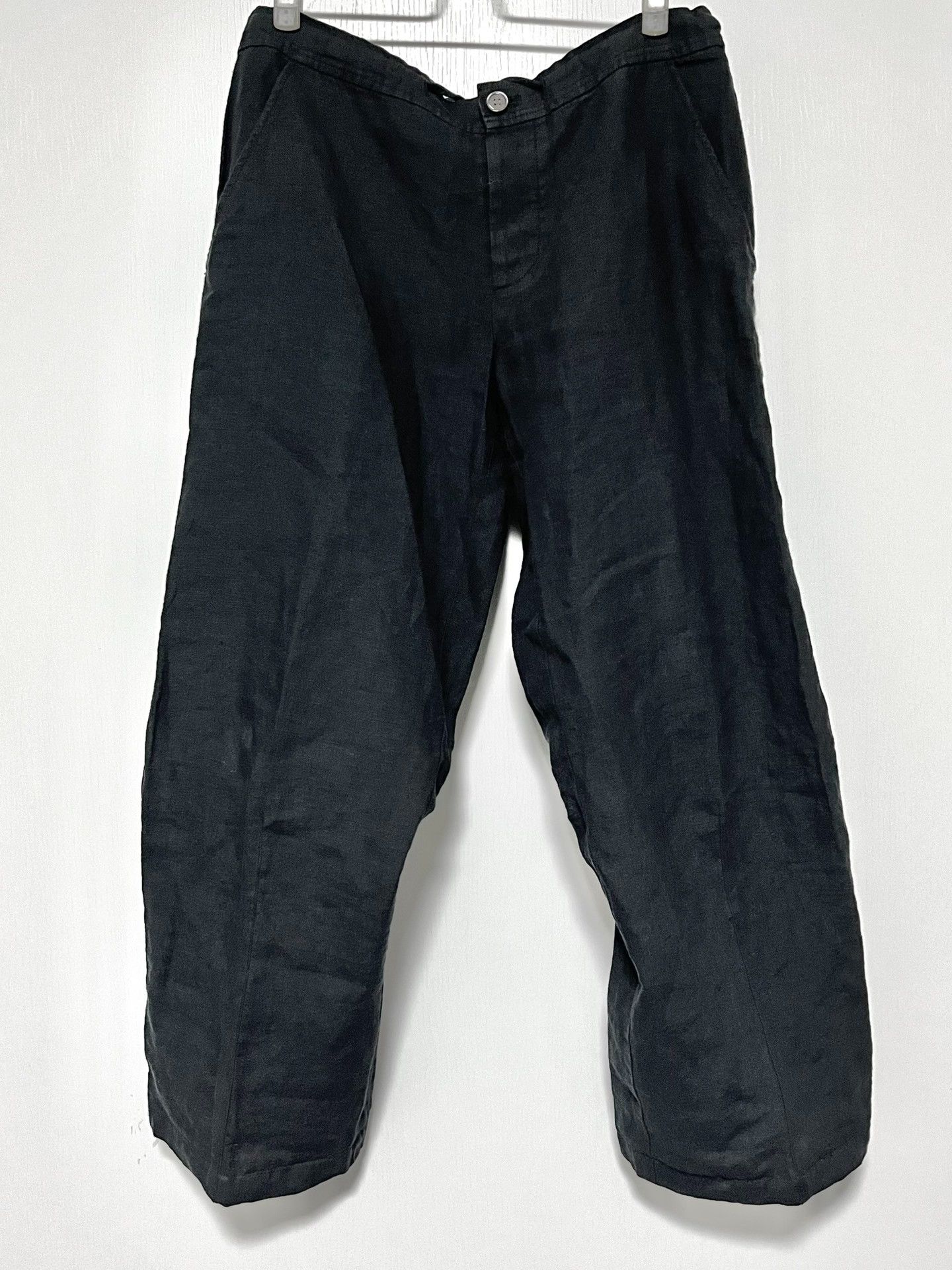 Christopher Nemeth NEMETH Tailored Black Linen Pants Size US 32 / EU 48 - 3 Thumbnail