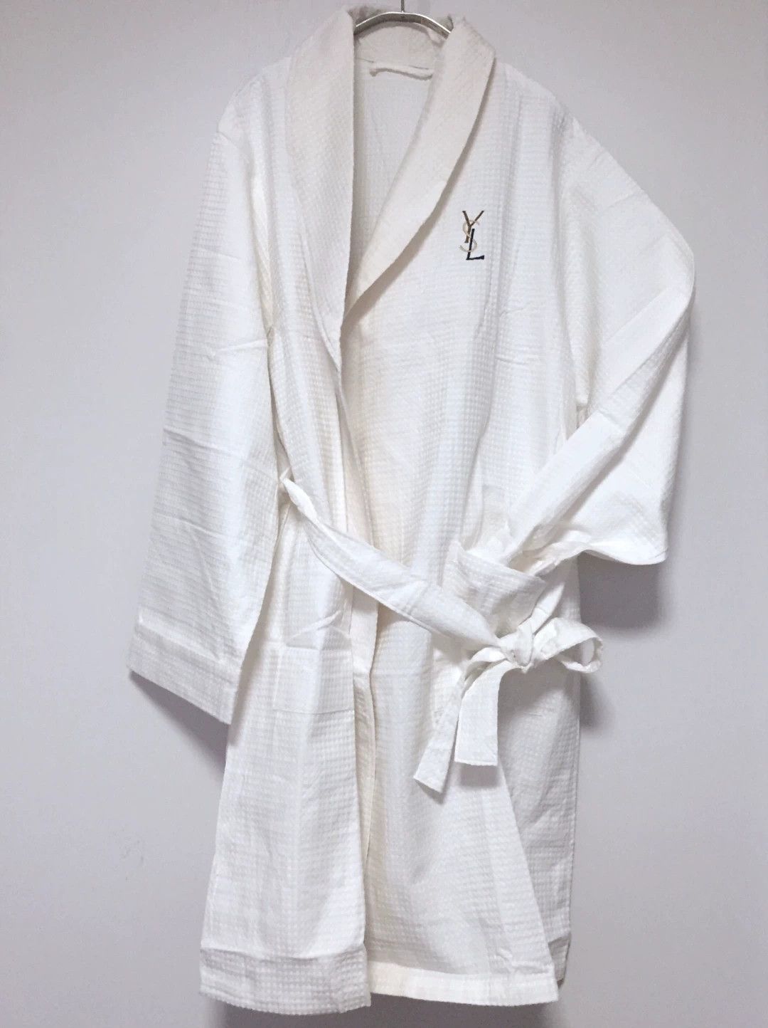Saint Laurent Paris Saint Laurent YSL Embroidered Waffle Robe Size US M / EU 48-50 / 2 - 2 Thumbnail