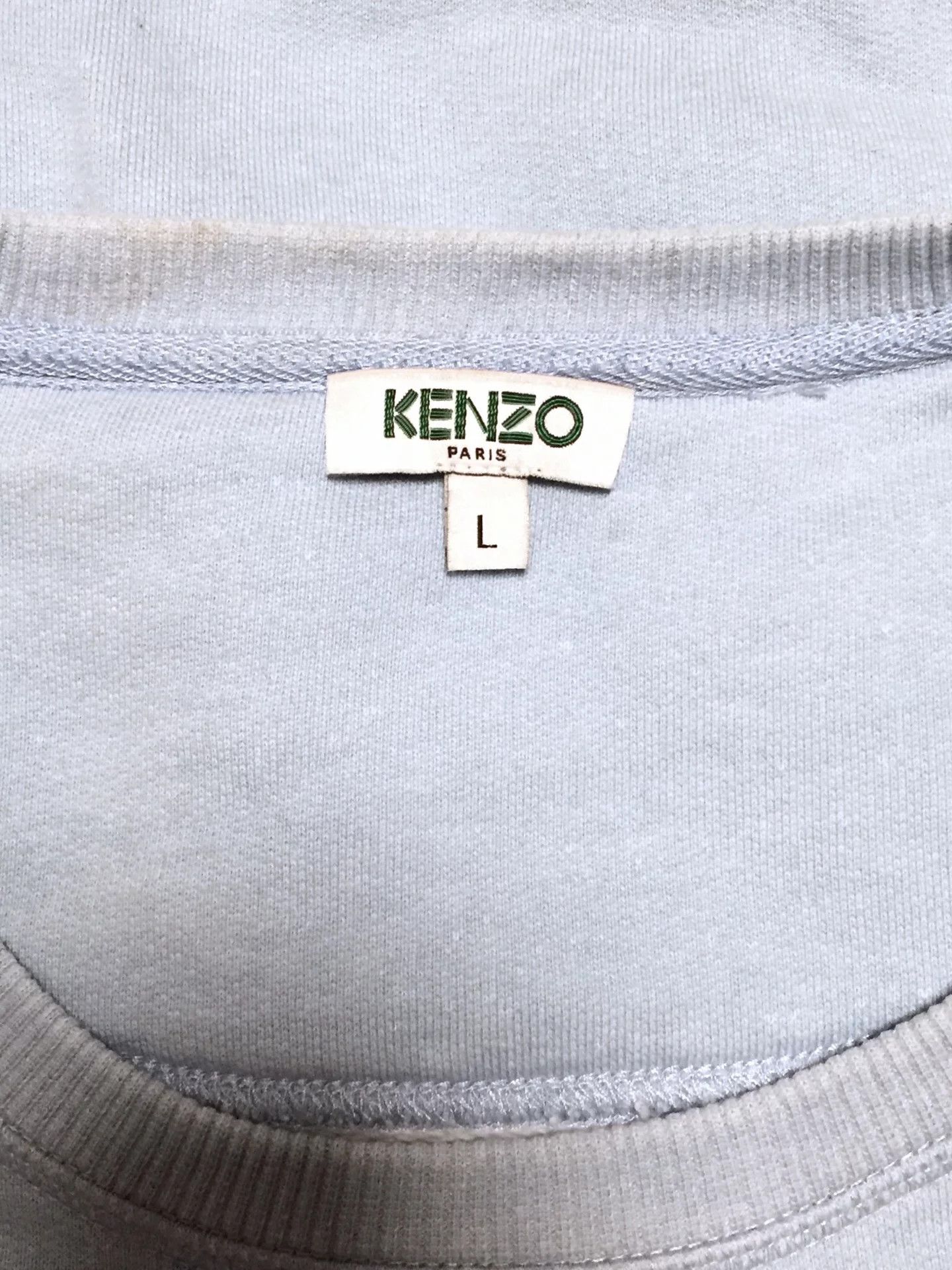 Kenzo Kenzo Light Blue Cotton Sweatshirt Size US M / EU 48-50 / 2 - 2 Thumbnail