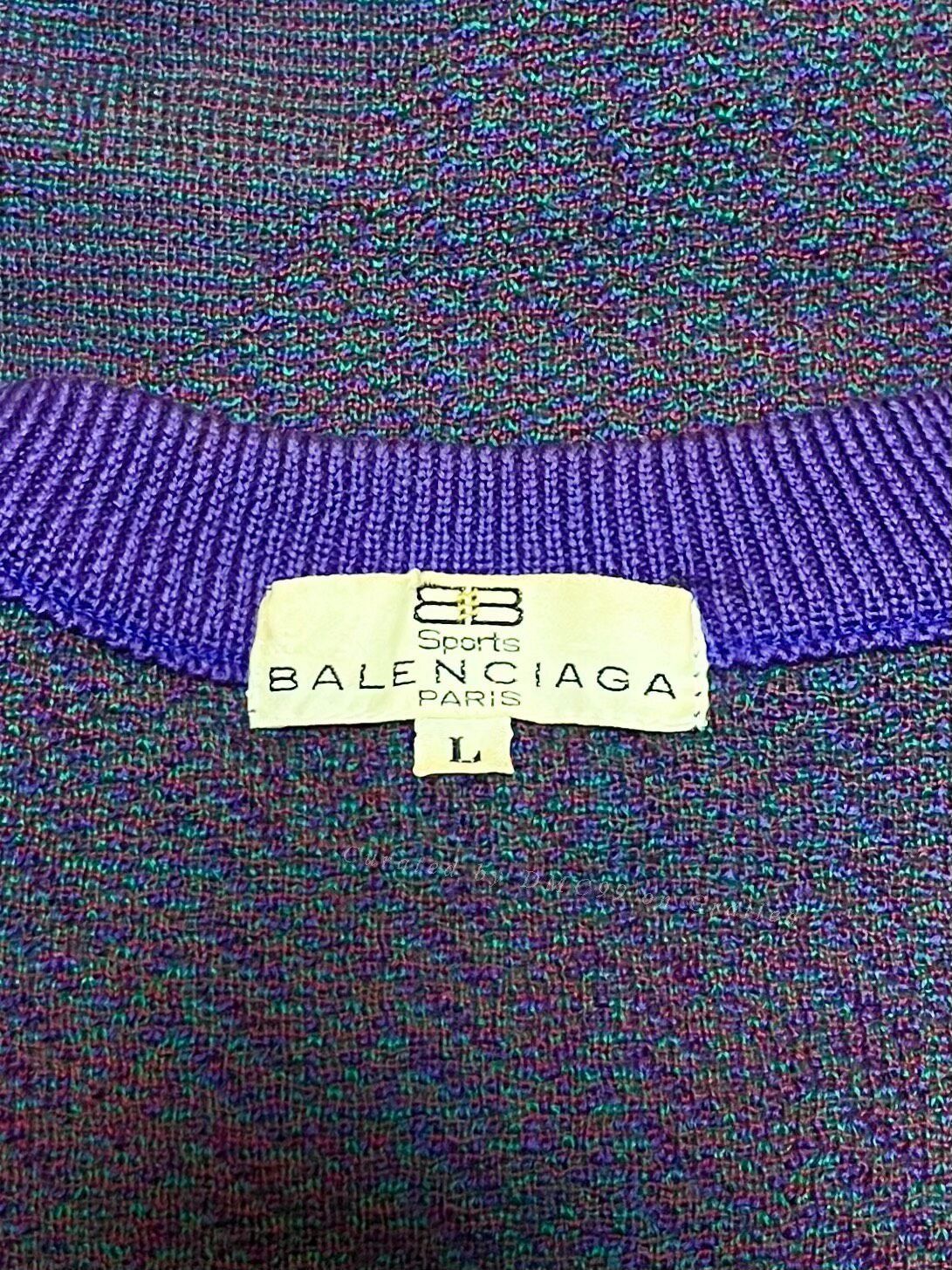 Balenciaga Balenciaga 90s Oversize Floral Wool Sweater Size US L / EU 52-54 / 3 - 2 Thumbnail