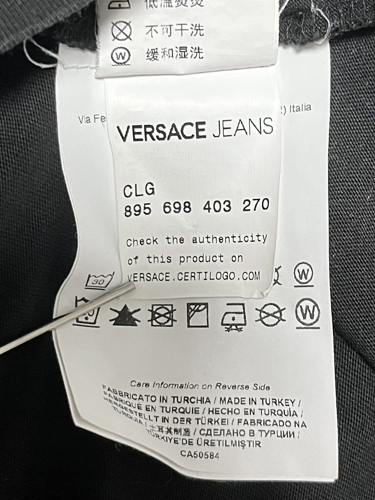 Versace Versace Sheriff Black Logo T-shirt Size US M / EU 48-50 / 2 - 8 Thumbnail