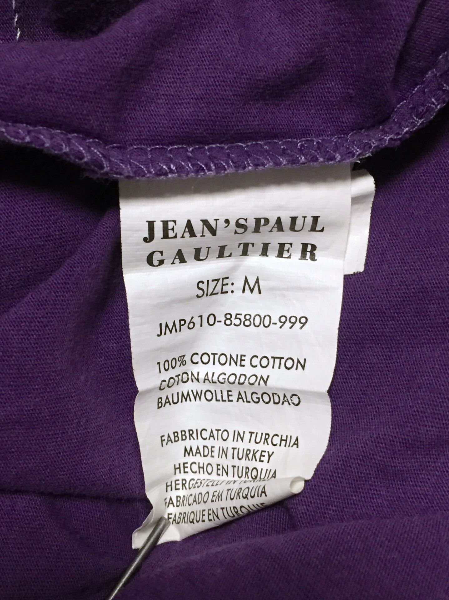 Jean Paul Gaultier Jean Paul Gaultier Purple Denim Patch T-shirt Size US M / EU 48-50 / 2 - 7 Thumbnail