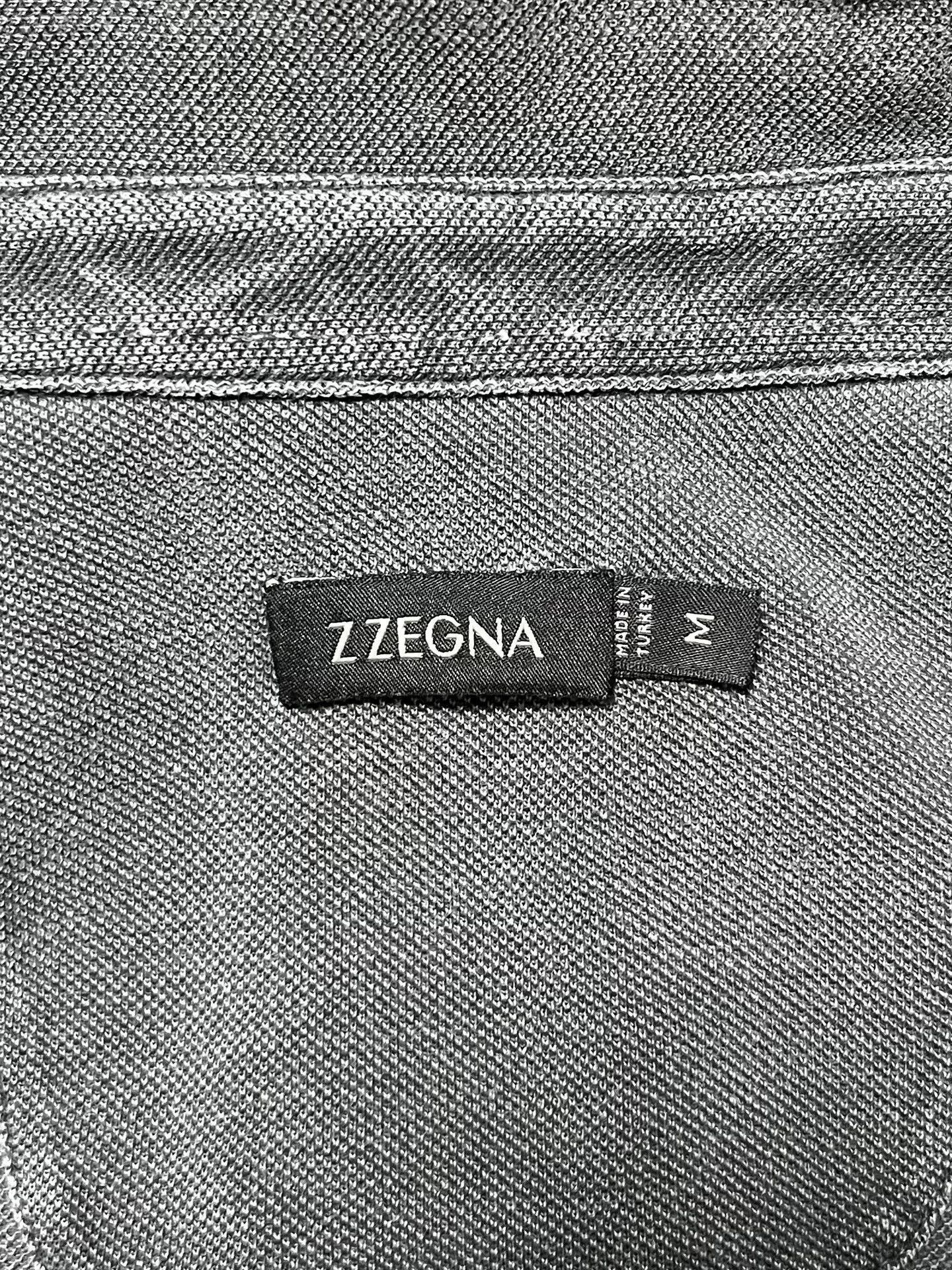 Ermenegildo Zegna Zegna Washed Gray Polo Shirt Size US M / EU 48-50 / 2 - 2 Thumbnail