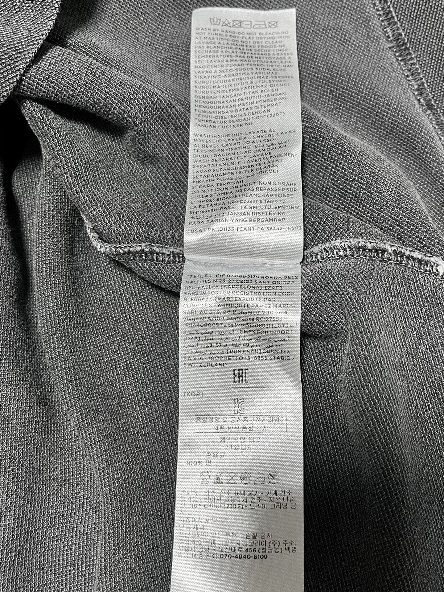 Ermenegildo Zegna Zegna Washed Gray Polo Shirt Size US M / EU 48-50 / 2 - 9 Thumbnail
