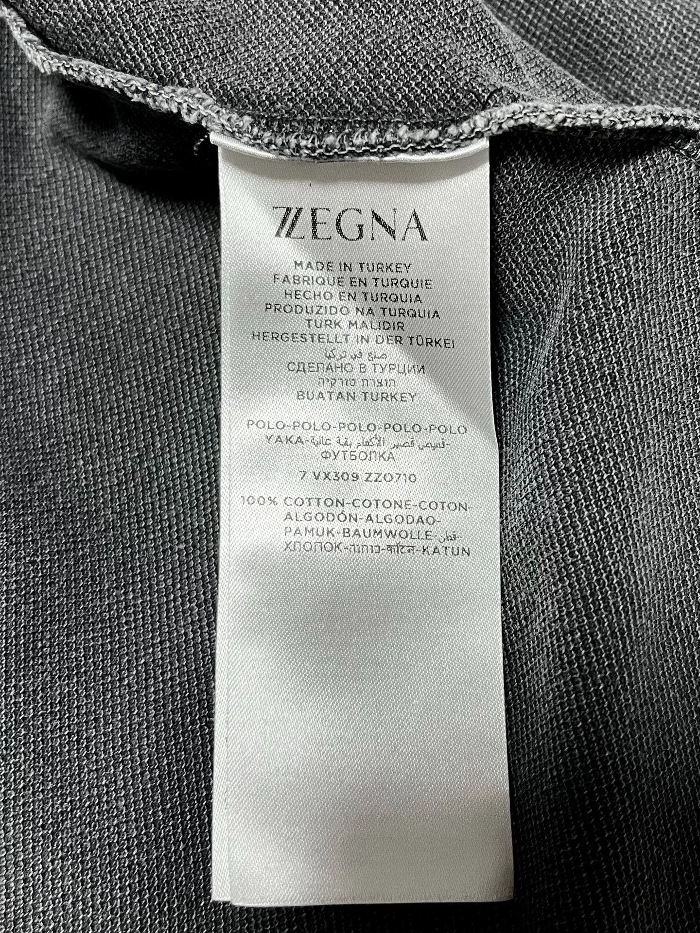 Ermenegildo Zegna Zegna Washed Gray Polo Shirt Size US M / EU 48-50 / 2 - 8 Thumbnail