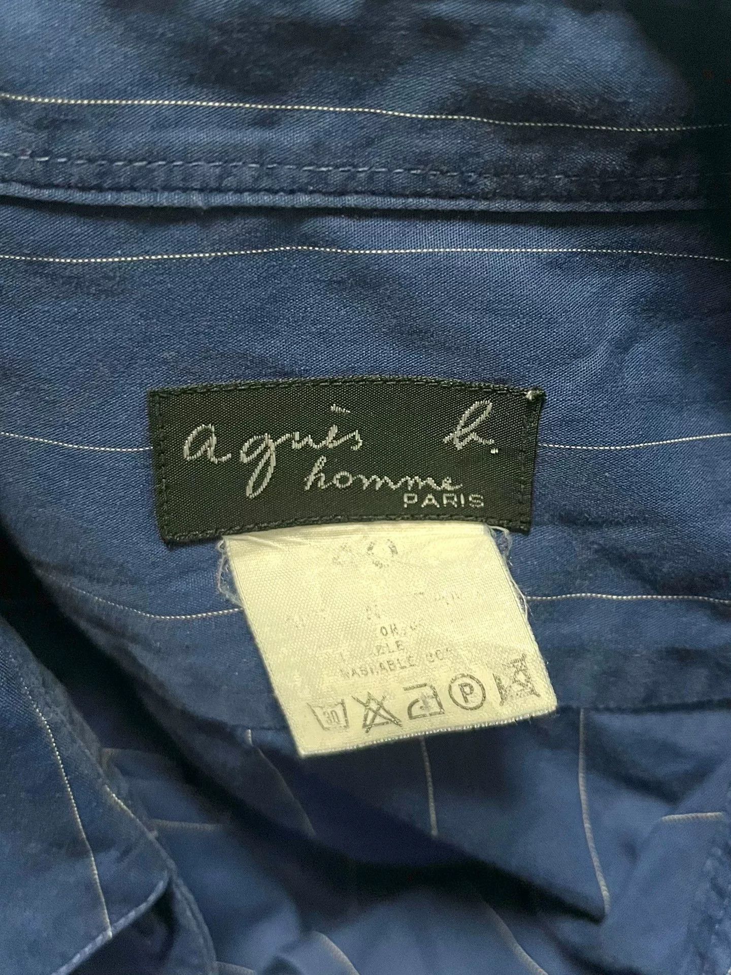 agnes b. agnes b. Ink Blue Striped Workwear Shirt Size US XXS / EU 40 - 3 Thumbnail