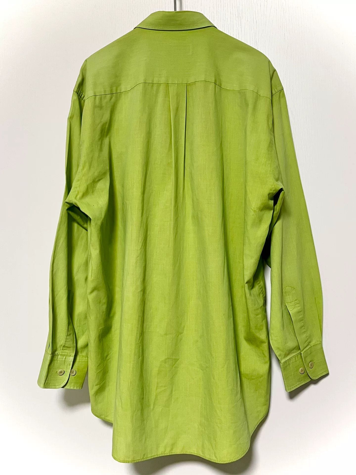 Dior Christian Dior Green Silk-Cotton Shirt Size US L / EU 52-54 / 3 - 7 Thumbnail