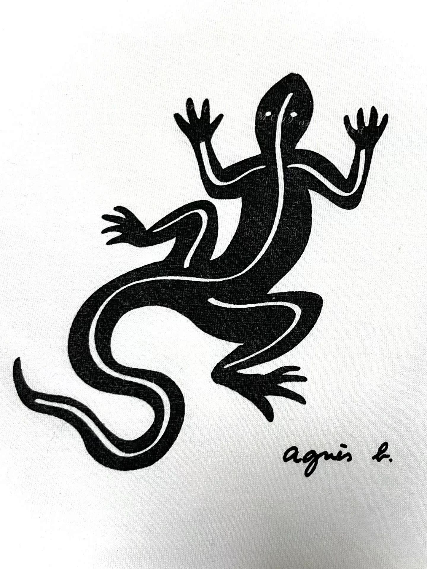 agnes b. agnès b. Printed T-shirt Black Gecko Logo Size S / US 4 / IT 40 - 2 Thumbnail