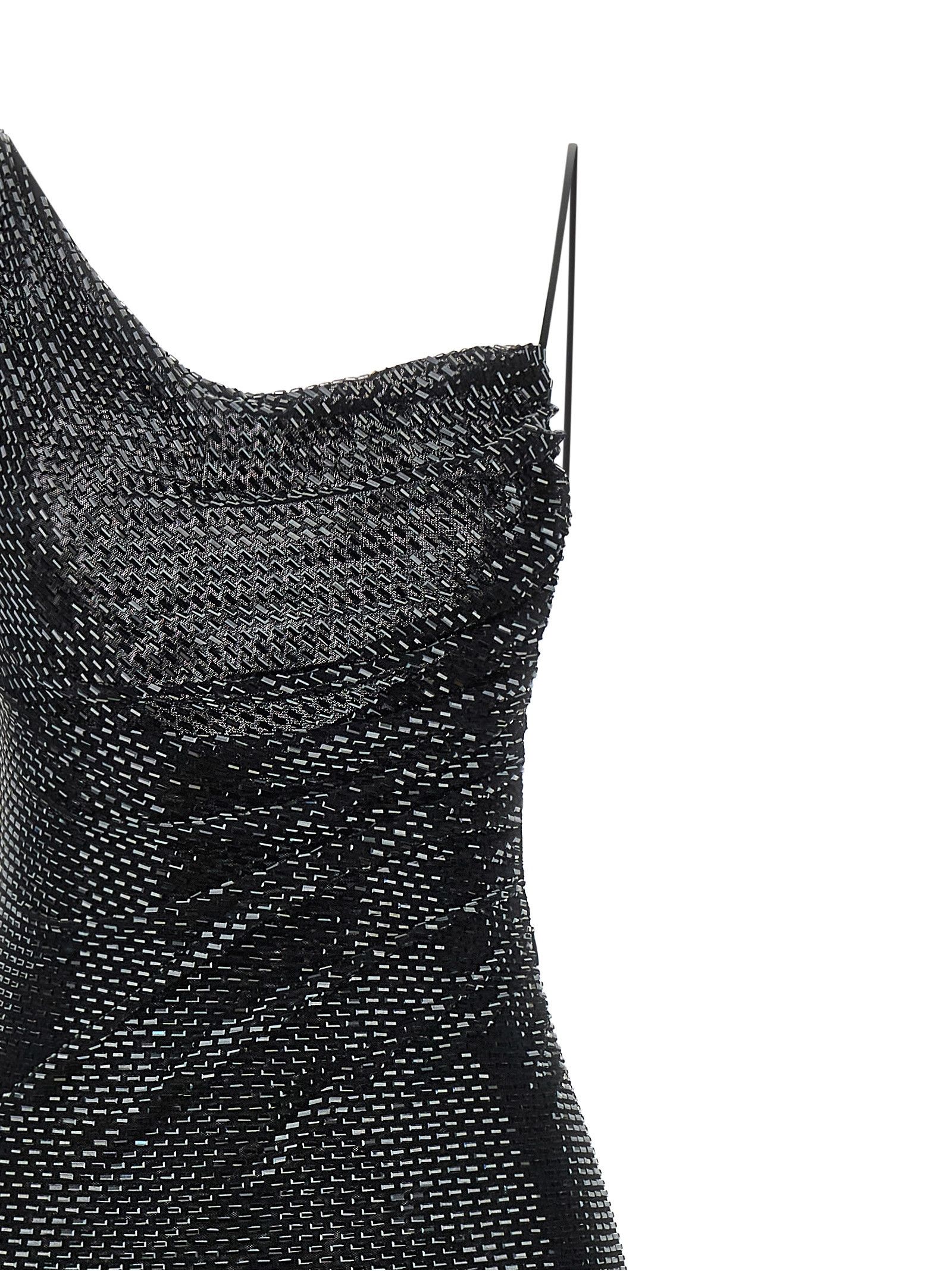 Self-Portrait 'Black Rhinestone Draped Maxi' dress Size XS / US 0-2 / IT 36-38 - 3 Thumbnail