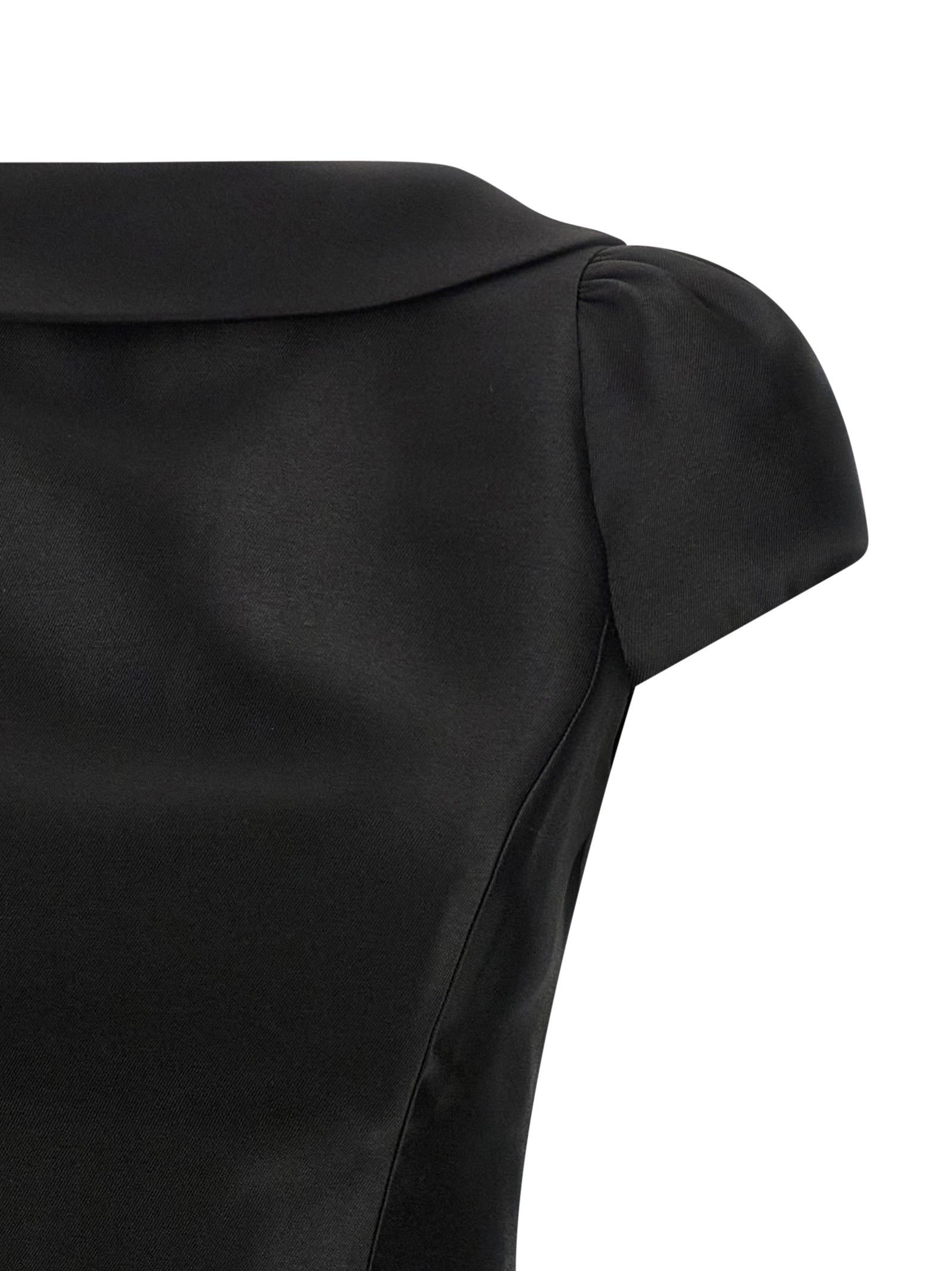 Self-Portrait 'Black Taffetà Collared Mini' dress Size M / US 6-8 / IT 42-44 - 3 Thumbnail
