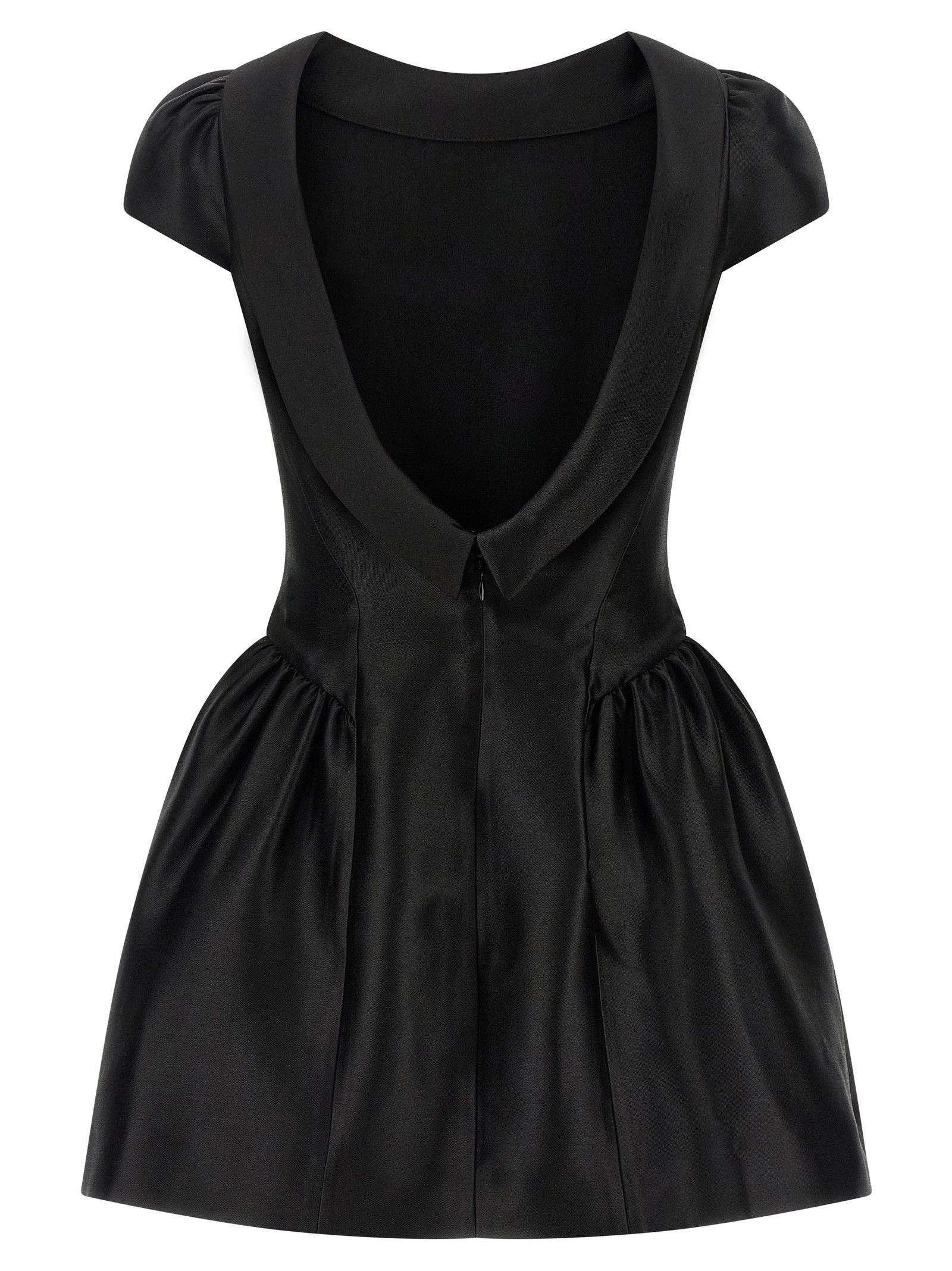 Self-Portrait 'Black Taffetà Collared Mini' dress Size XS / US 0-2 / IT 36-38 - 2 Thumbnail