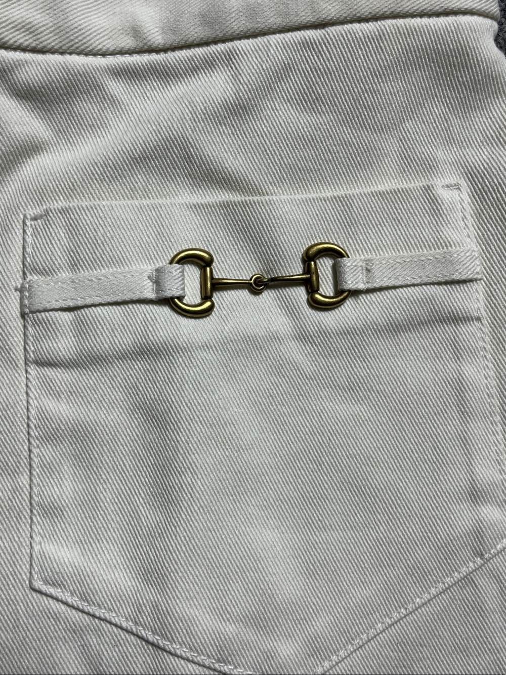 Gucci Gucci Horsebit Detail Cotton Mini Skirt Size 42 Size 28" / US 6 / IT 42 - 6 Thumbnail