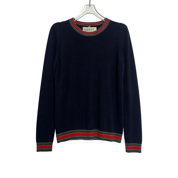 Gucci Gucci Stripe Trim Crewneck Sweater Size M Size M / US 6-8 / IT 42-44 - 8 Thumbnail