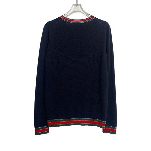 Gucci Gucci Stripe Trim Crewneck Sweater Size M Size M / US 6-8 / IT 42-44 - 2 Thumbnail