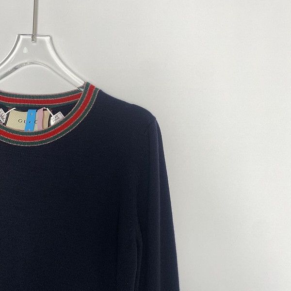 Gucci Gucci Stripe Trim Crewneck Sweater Size M Size M / US 6-8 / IT 42-44 - 5 Thumbnail