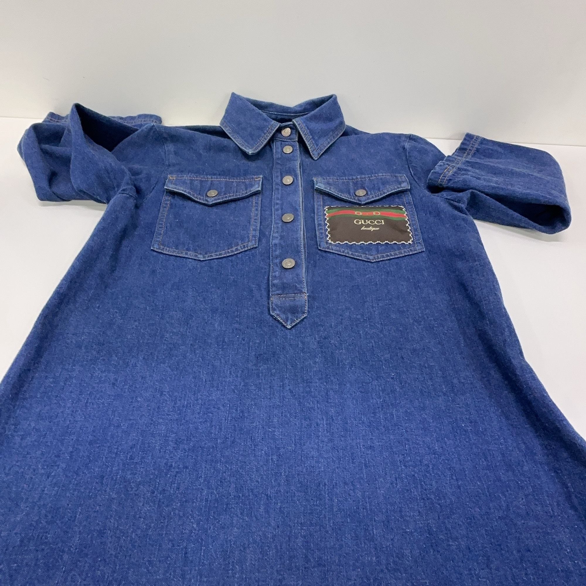 Gucci Gucci Logo Patch Denim Dress Size 36 Size XS / US 0-2 / IT 36-38 - 7 Thumbnail