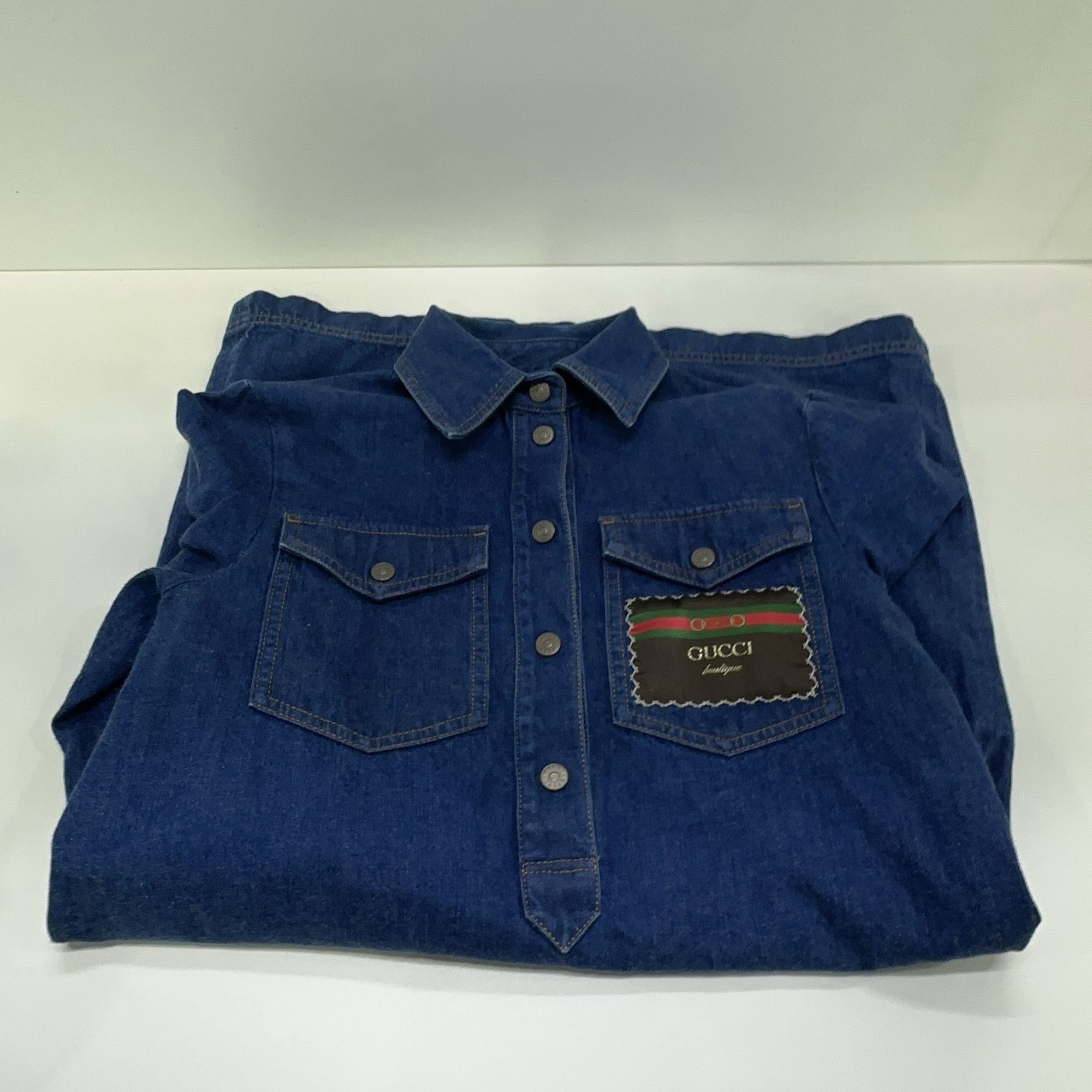 Gucci Gucci Logo Patch Denim Dress Size 36 Size XS / US 0-2 / IT 36-38 - 12 Thumbnail