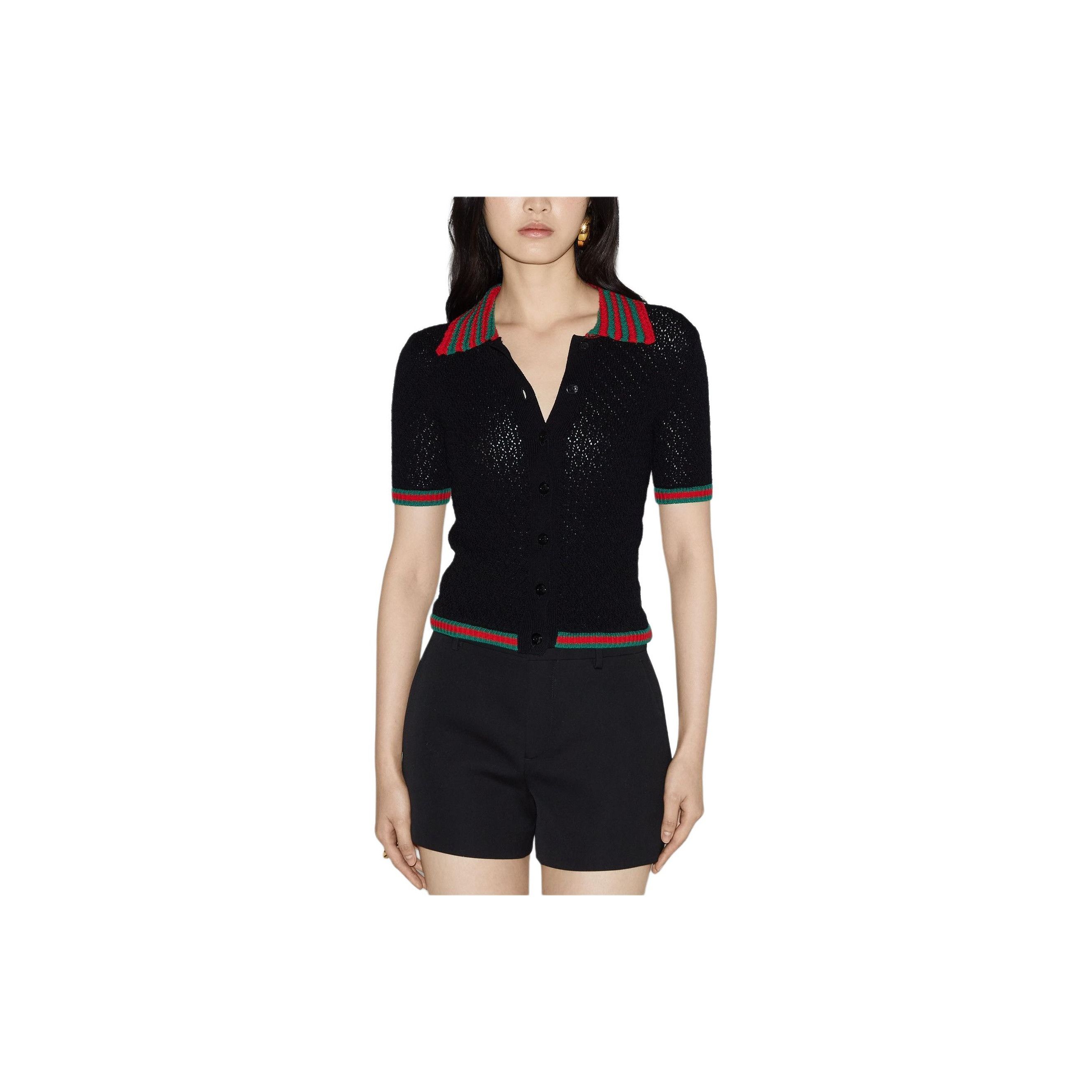 Gucci Gucci Web Striped Knit Polo Size L Size L / US 10 / IT 46 - 9 Thumbnail