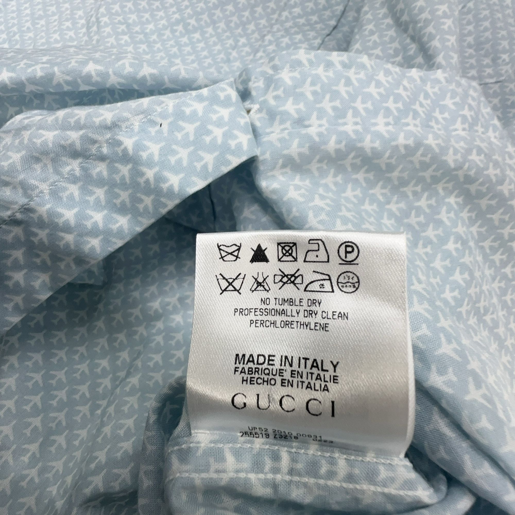 Gucci Gucci Airplane Print Button Up Shirt Size M Size US XXS / EU 40 - 3 Thumbnail