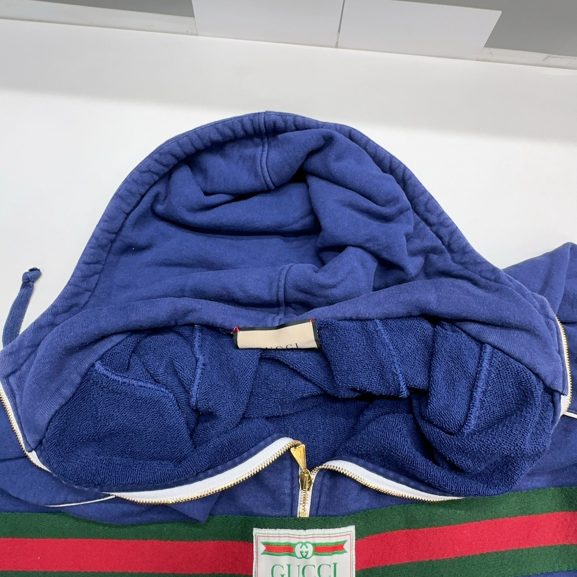 Gucci Gucci Web Stripe Zip-Up Hoodie Size S Size US S / EU 44-46 / 1 - 6 Thumbnail