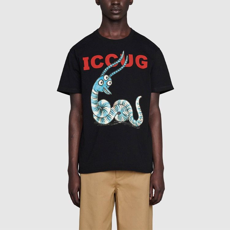 Gucci Gucci ICCUG Graphic T-Shirt Size L Size US L / EU 52-54 / 3 - 5 Thumbnail