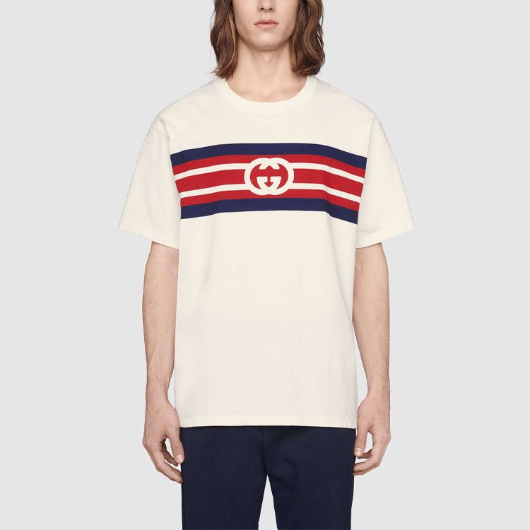 Gucci Gucci Interlocking G Stripe T-Shirt Size XXL Size US XXL / EU 58 / 5 - 8 Thumbnail
