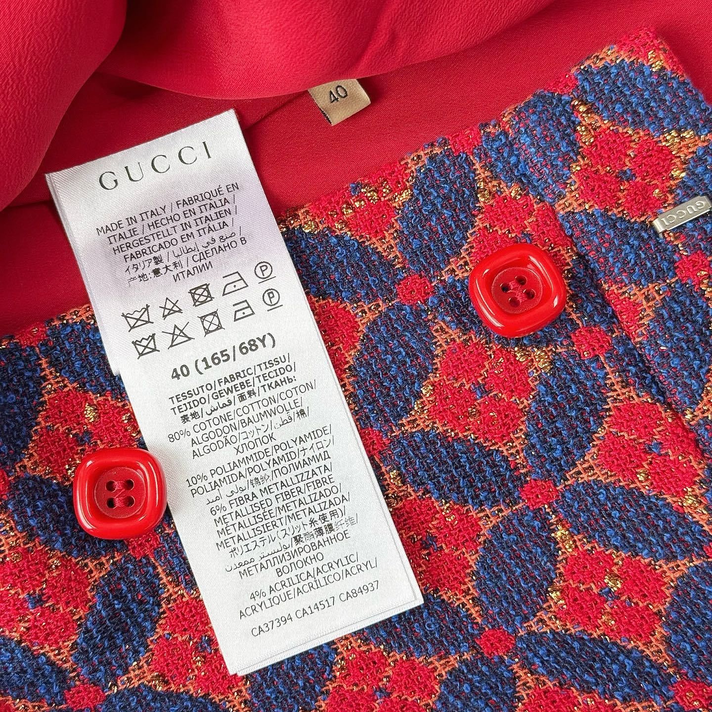 Gucci Gucci Geometric Pattern Tweed Skirt Size 40 Size 27" / US 4 / IT 40 - 4 Thumbnail