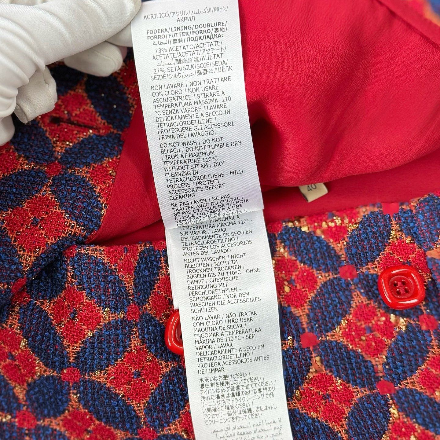 Gucci Gucci Geometric Pattern Tweed Skirt Size 40 Size 27" / US 4 / IT 40 - 10 Thumbnail