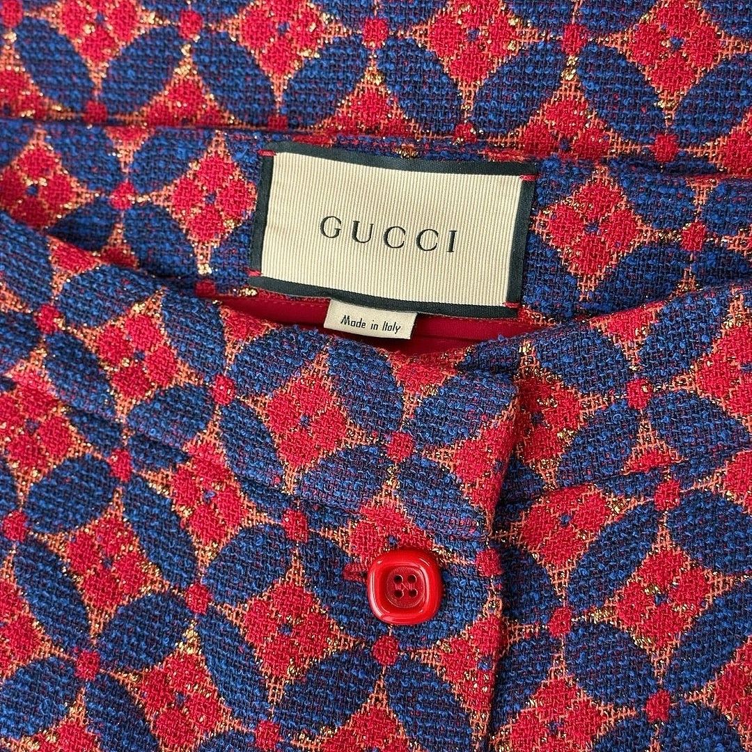 Gucci Gucci Geometric Pattern Tweed Skirt Size 40 Size 27" / US 4 / IT 40 - 3 Thumbnail